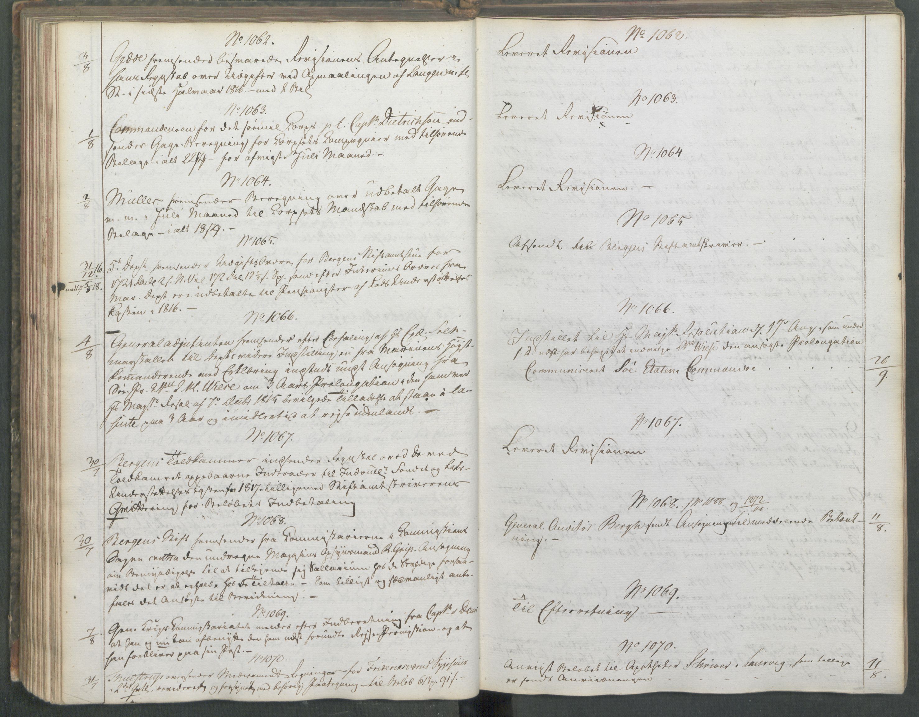 Marinedepartementet/ Marine- og postdepartementet, AV/RA-RAFA-3792/C/L0006: 7de Departements Journal, 1818