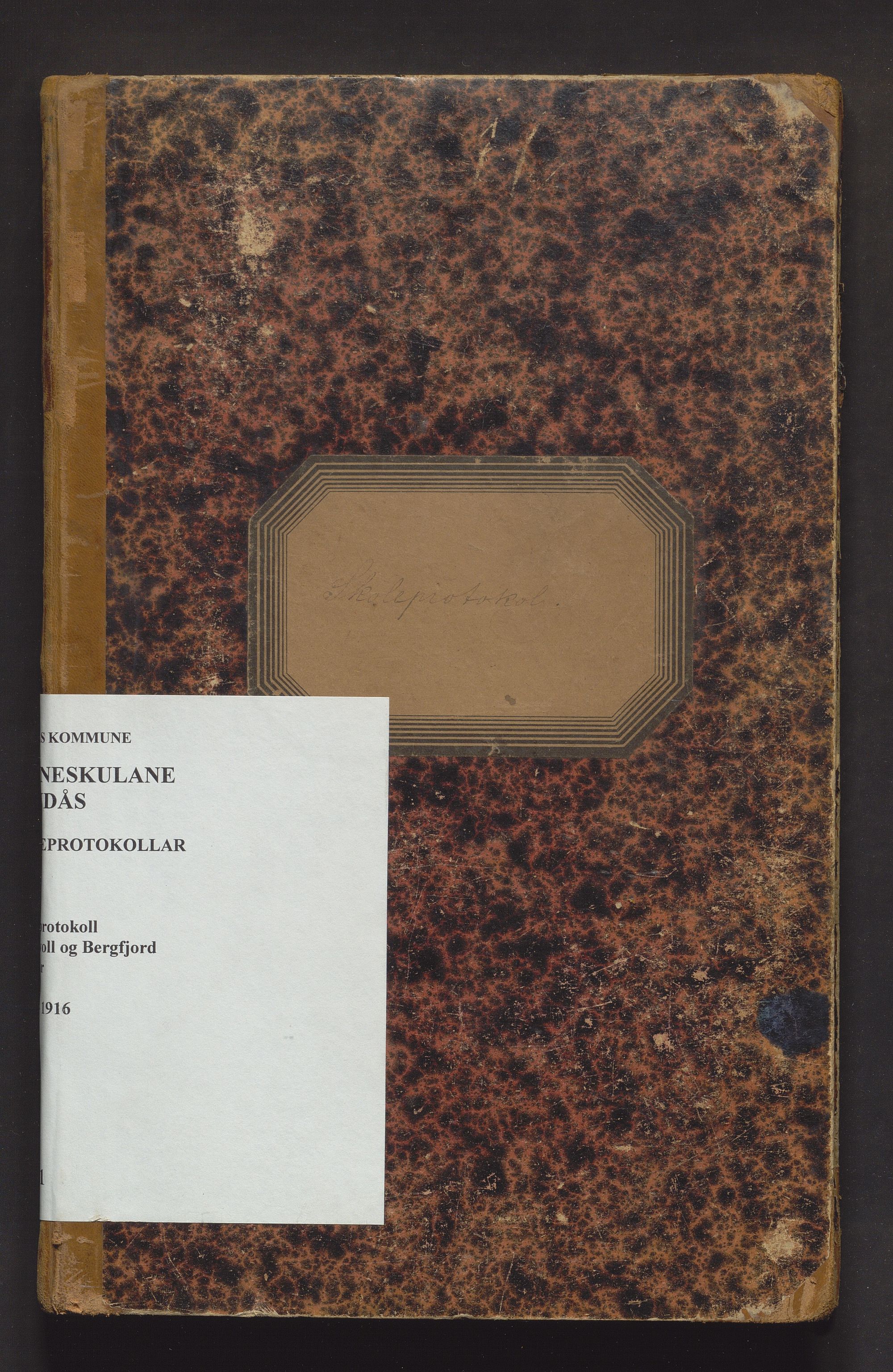 Lindås kommune. Barneskulane, IKAH/1263-231/F/Fa/L0031: Skuleprotokoll for Fredheim, Bergfjord, Eden og Mellingen krinsar, 1895-1916