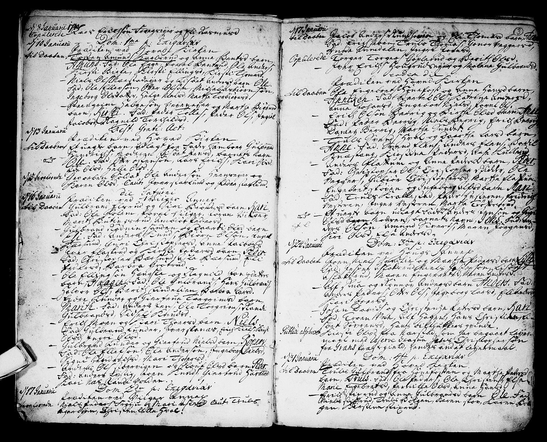 Norderhov kirkebøker, AV/SAKO-A-237/F/Fa/L0003a: Ministerialbok nr. 3, 1740-1757, s. 3