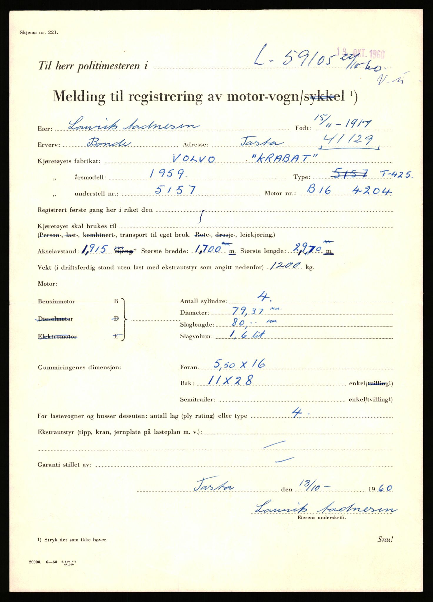 Stavanger trafikkstasjon, AV/SAST-A-101942/0/F/L0058: L-58000 - L-59999, 1930-1971, s. 1069