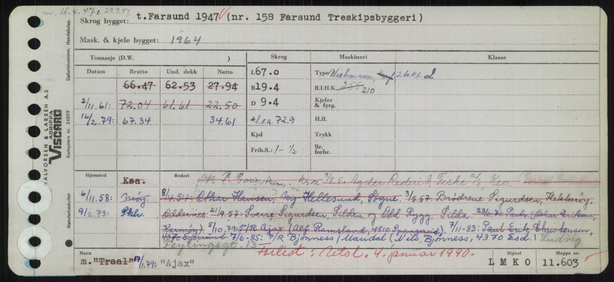 Sjøfartsdirektoratet med forløpere, Skipsmålingen, RA/S-1627/H/Hd/L0001: Fartøy, A-Anv, s. 171