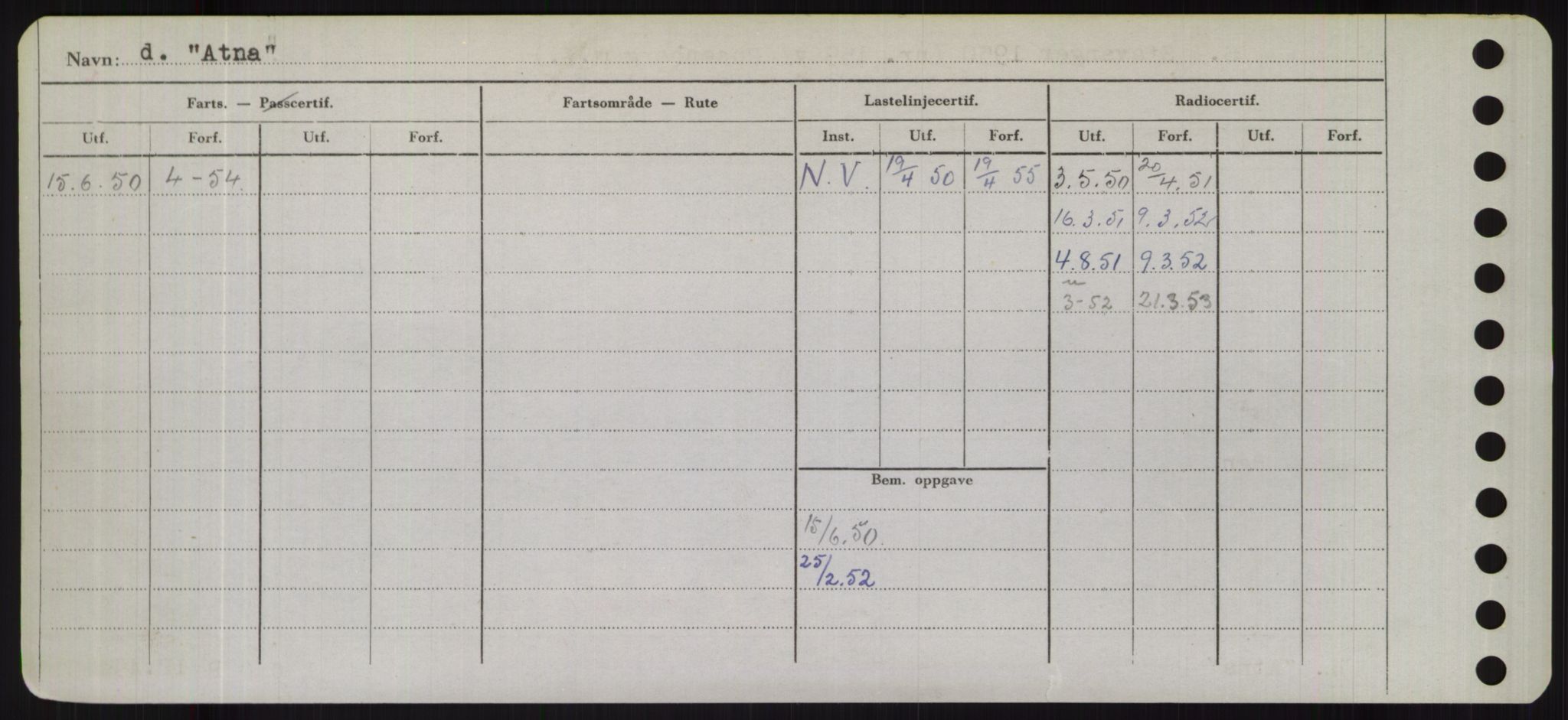 Sjøfartsdirektoratet med forløpere, Skipsmålingen, RA/S-1627/H/Hd/L0002: Fartøy, Apa-Axe, s. 396