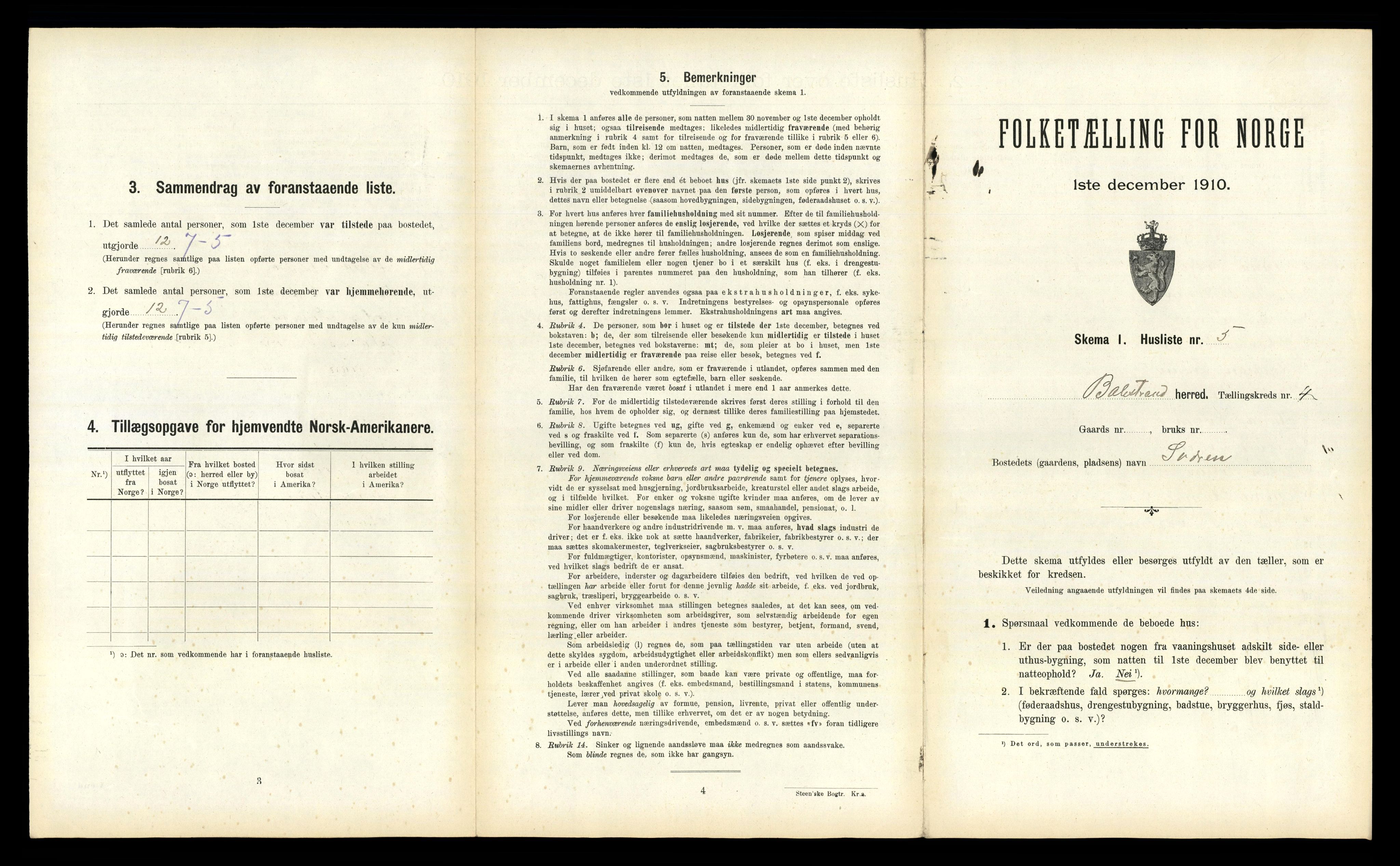 RA, Folketelling 1910 for 1418 Balestrand herred, 1910, s. 320