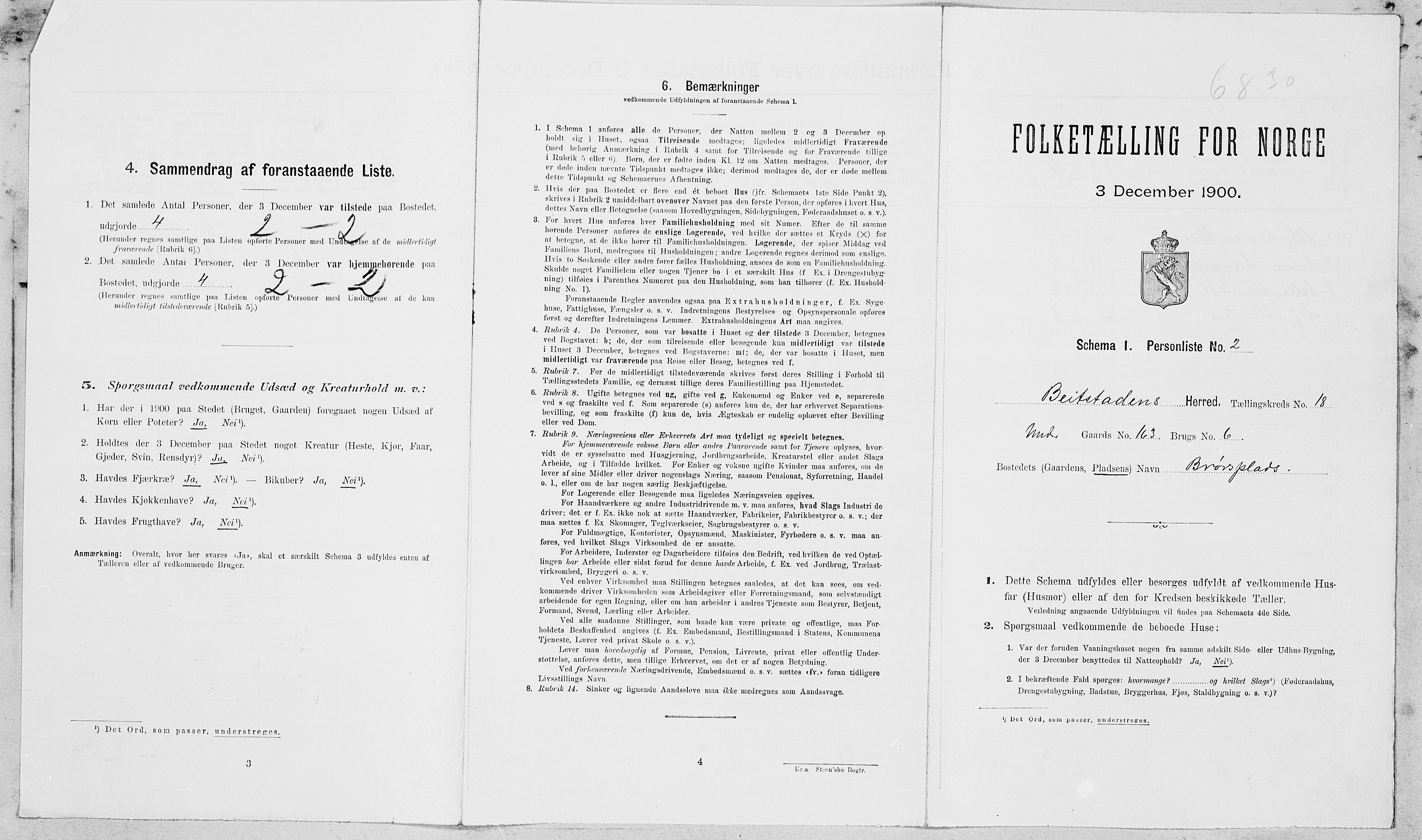 SAT, Folketelling 1900 for 1727 Beitstad herred, 1900, s. 1230