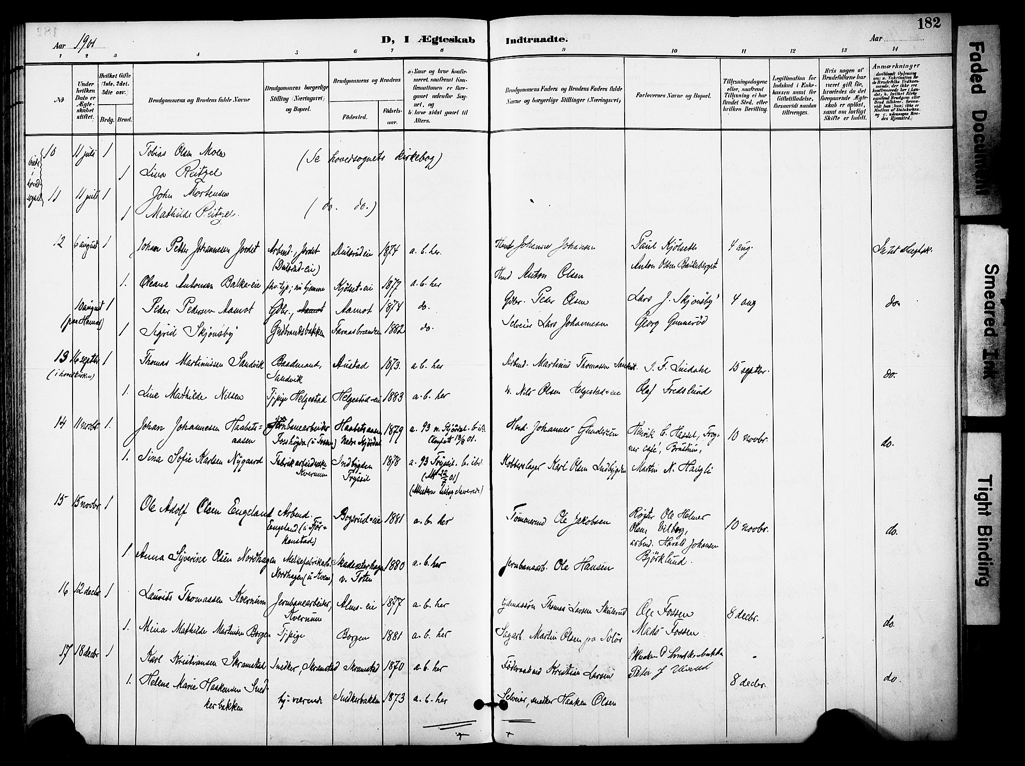 Østre Toten prestekontor, AV/SAH-PREST-104/H/Ha/Haa/L0009: Ministerialbok nr. 9, 1897-1913, s. 182
