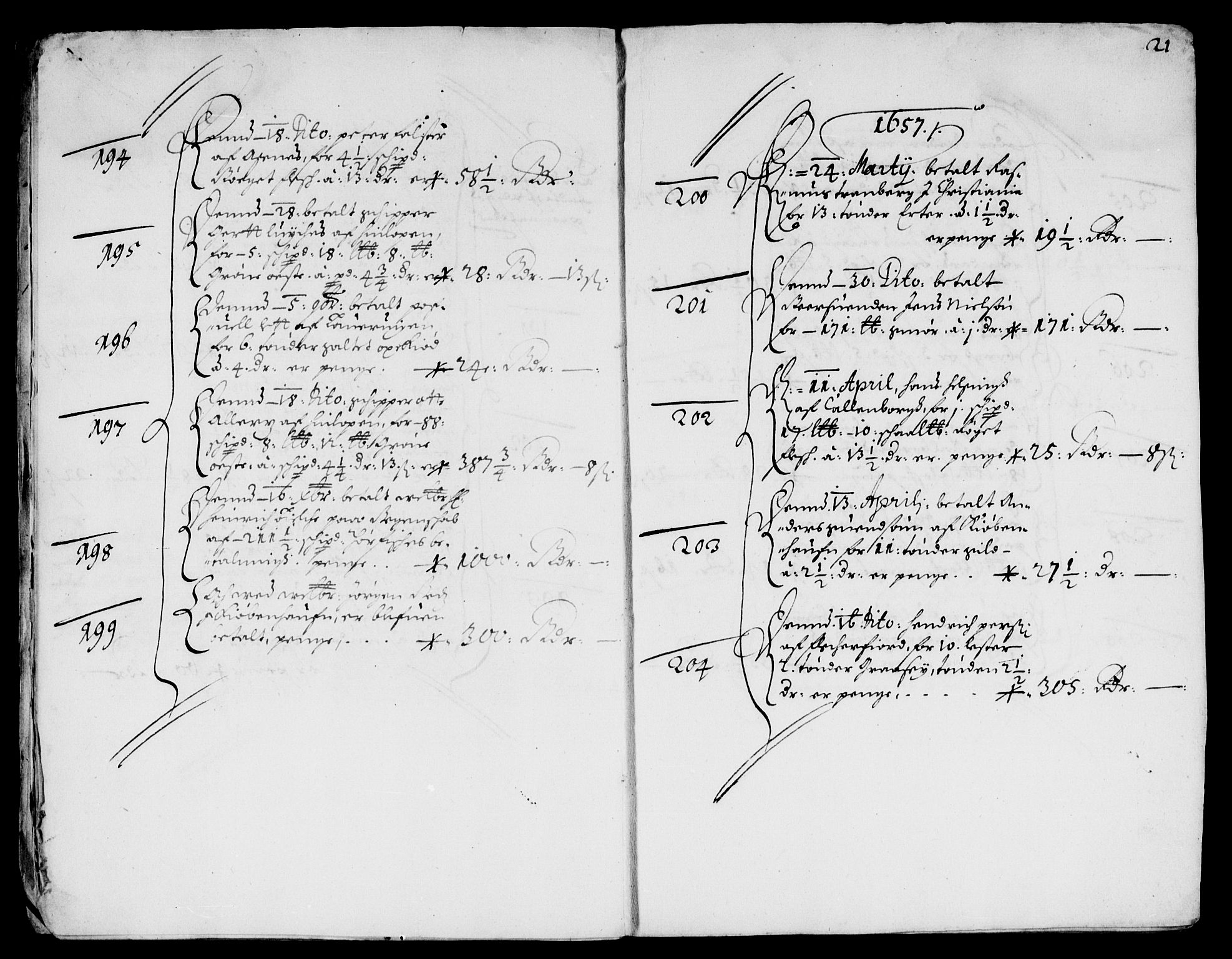 Rentekammeret inntil 1814, Reviderte regnskaper, Lensregnskaper, AV/RA-EA-5023/R/Rb/Rba/L0238: Akershus len, 1656-1657