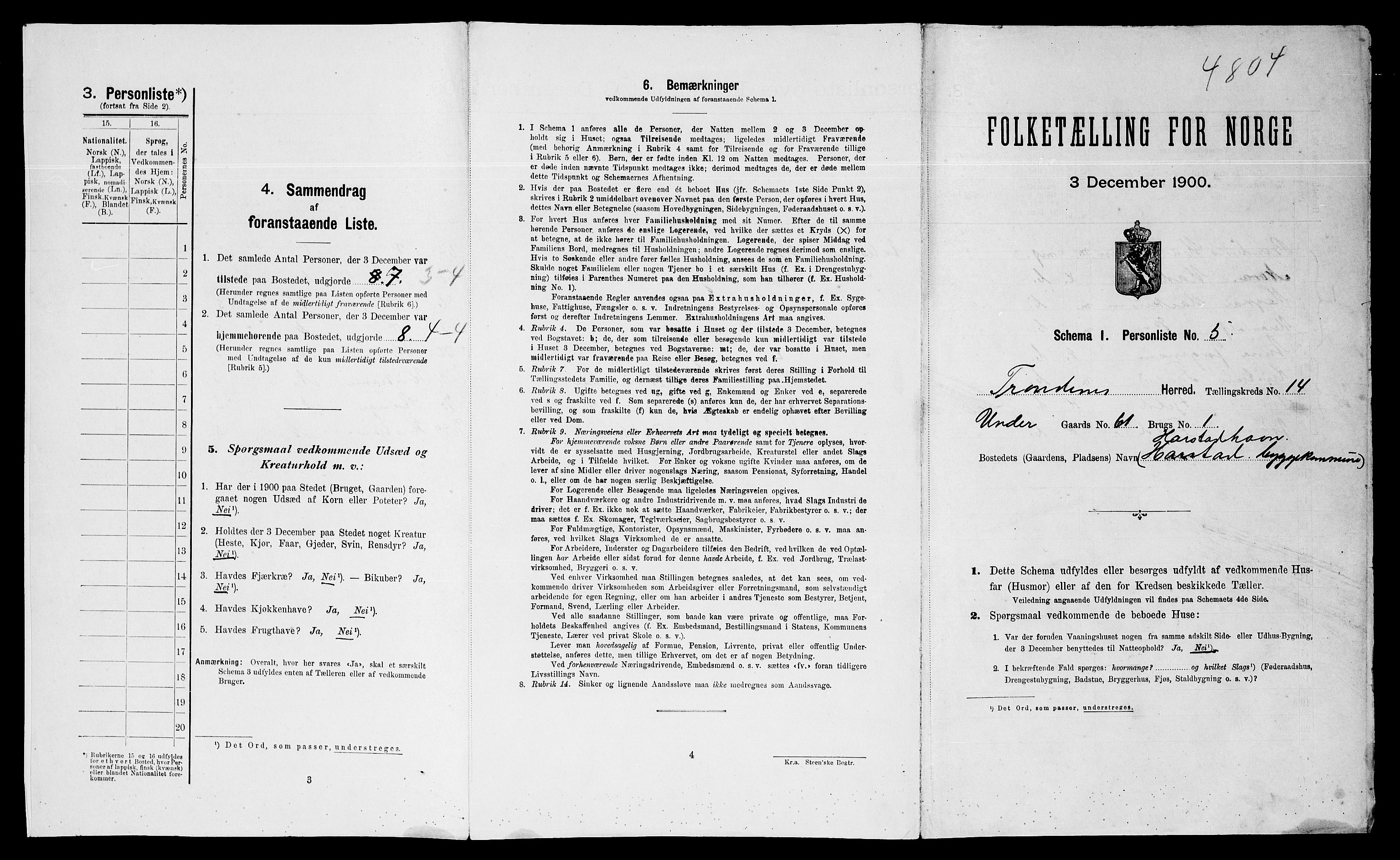 SATØ, Folketelling 1900 for 1914 Trondenes herred, 1900, s. 1661