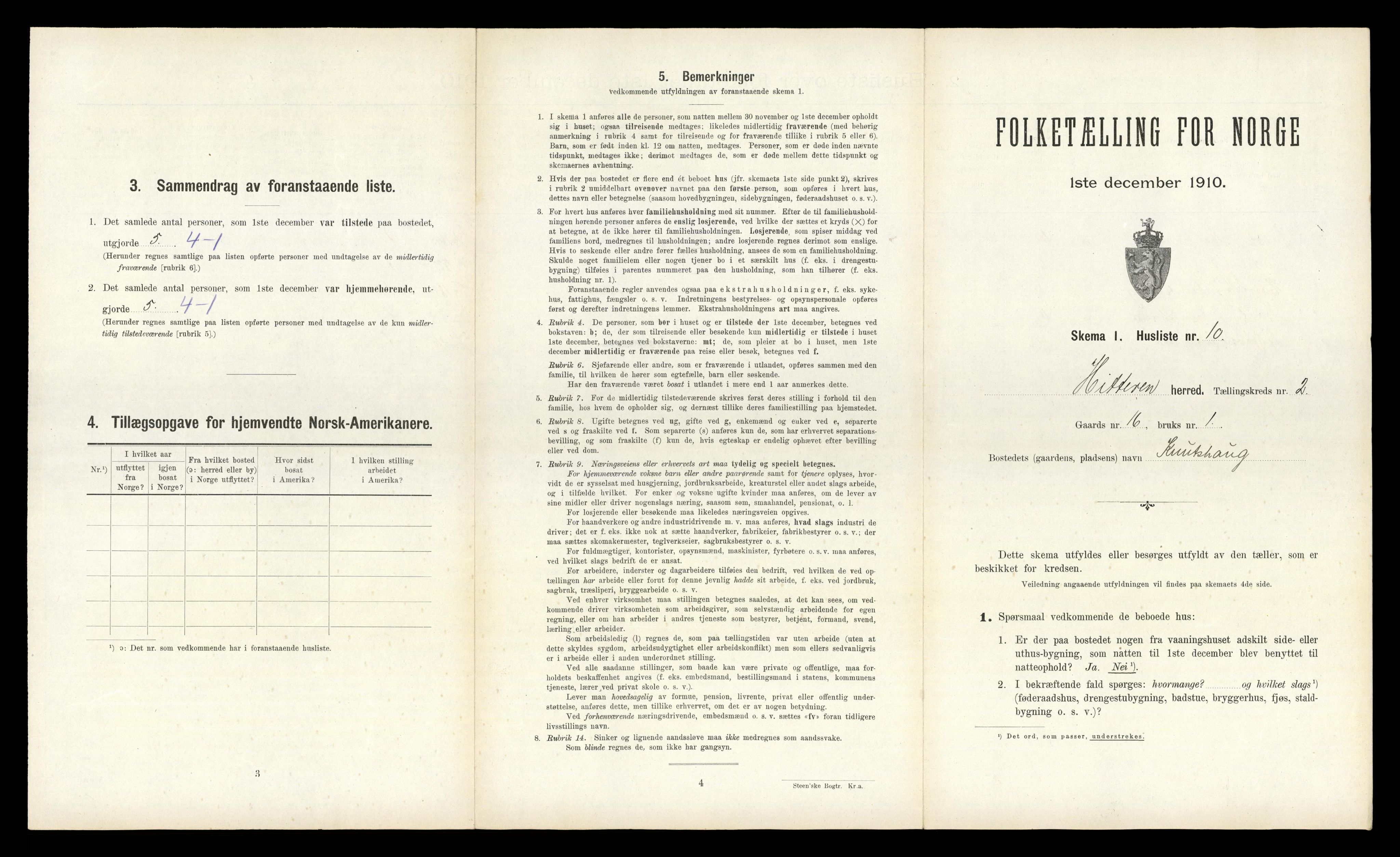 RA, Folketelling 1910 for 1617 Hitra herred, 1910, s. 149