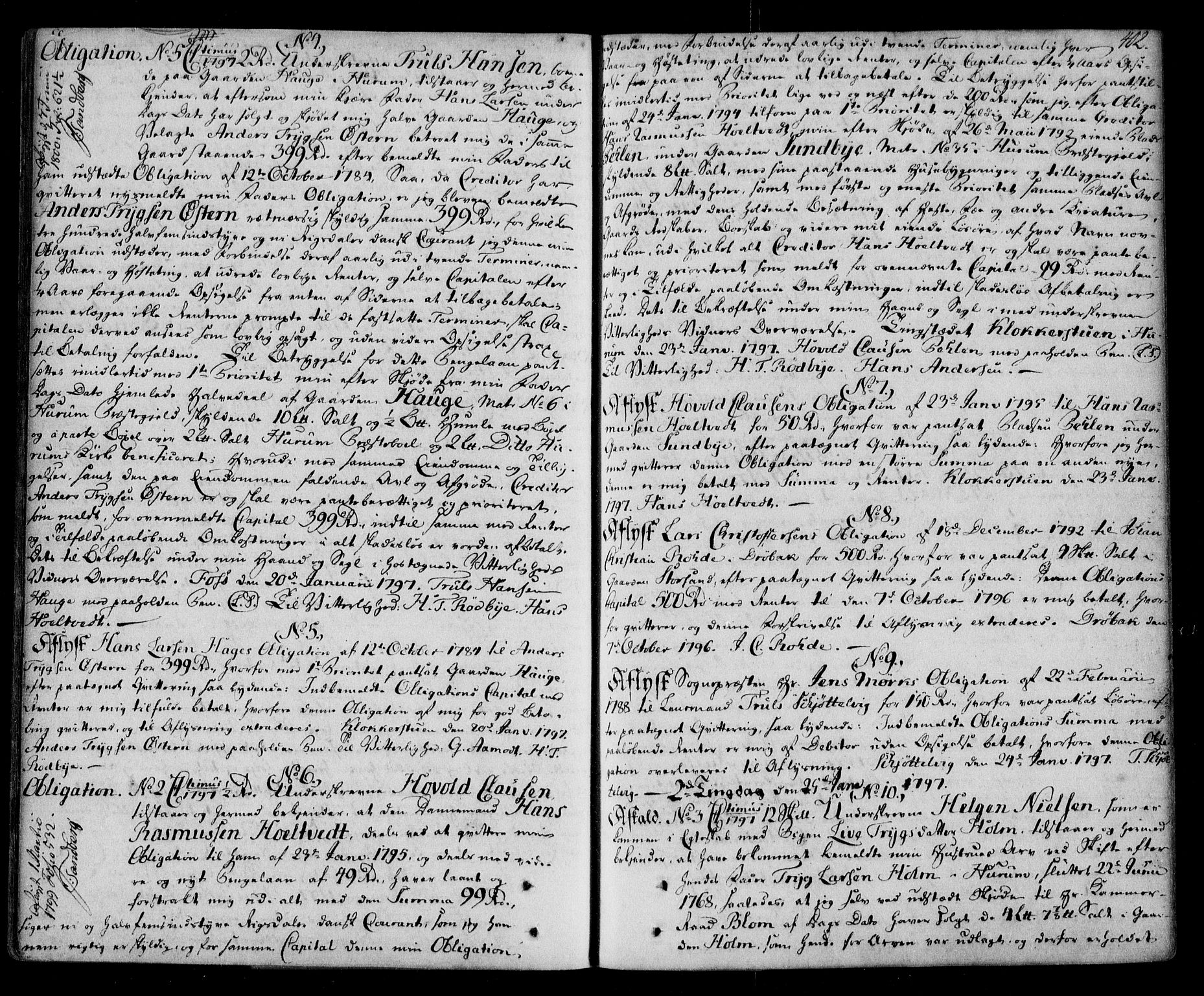 Lier, Røyken og Hurum sorenskriveri, AV/SAKO-A-89/G/Ga/Gaa/L0005: Pantebok nr. V, 1788-1801, s. 402