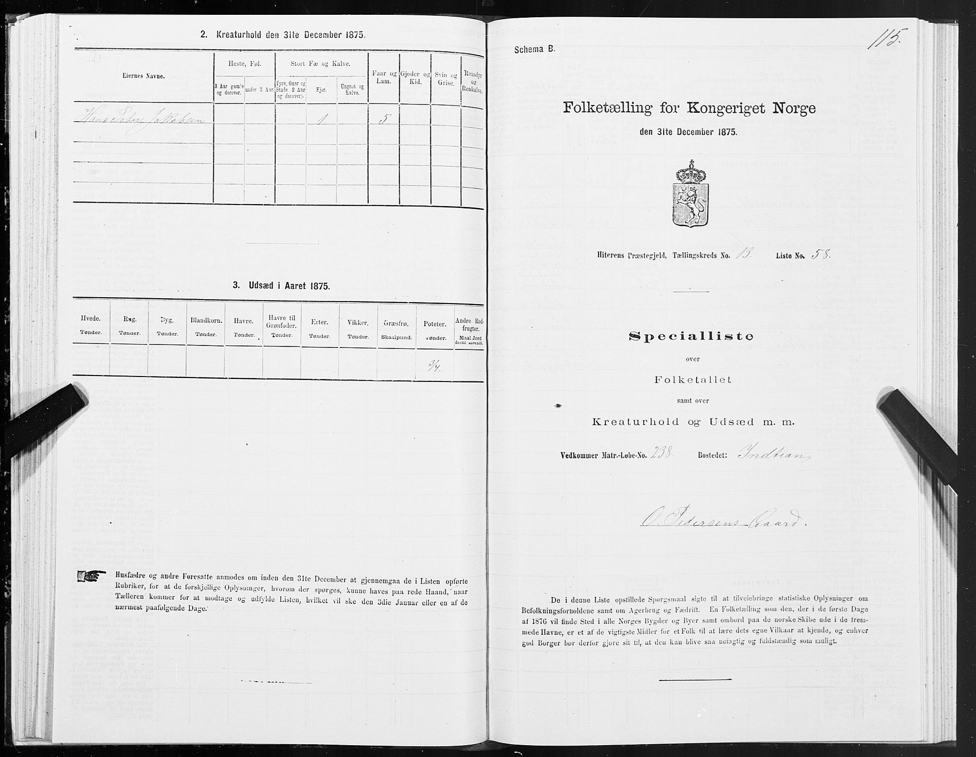 SAT, Folketelling 1875 for 1617P Hitra prestegjeld, 1875, s. 7115