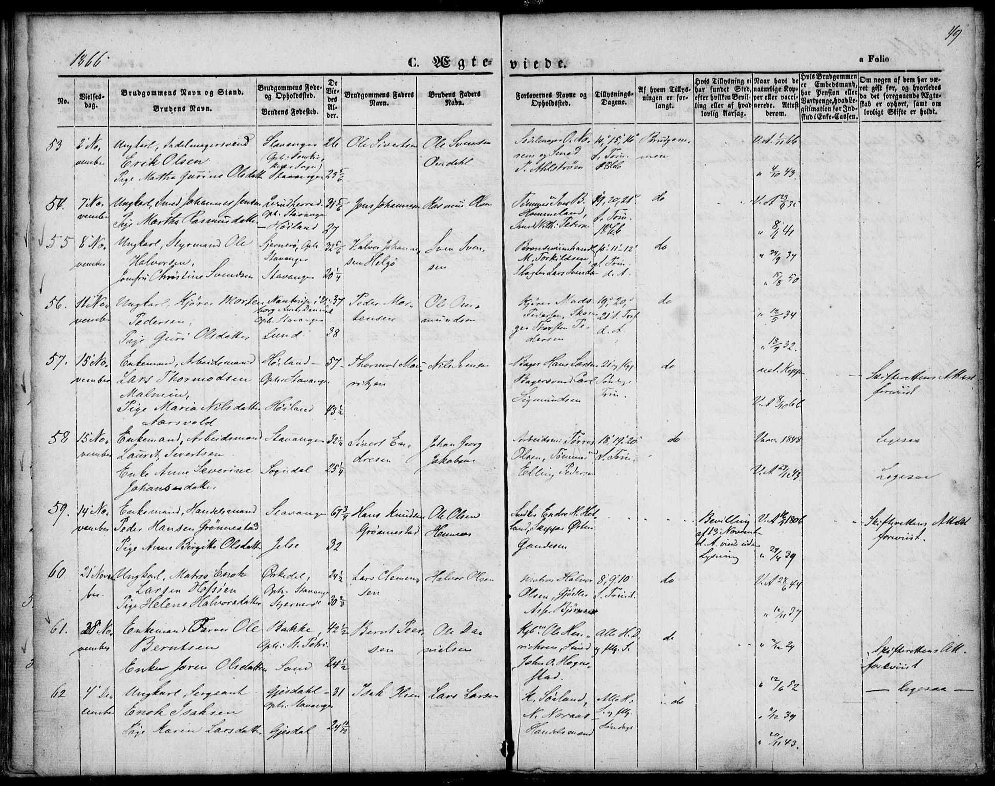 St. Petri sokneprestkontor, AV/SAST-A-101813/001/30/30BA/L0002: Ministerialbok nr. A 2, 1861-1869, s. 49