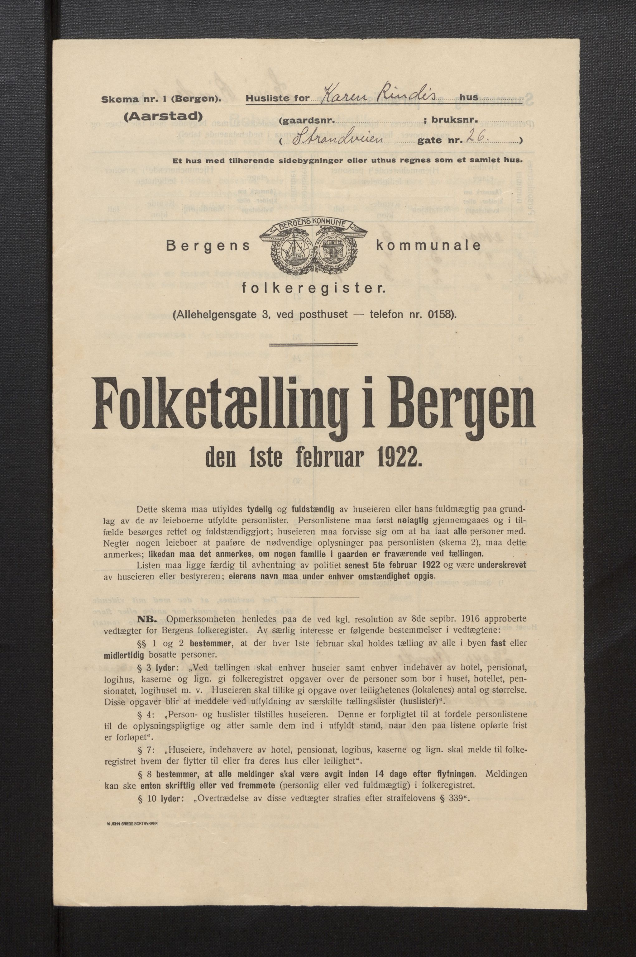 SAB, Kommunal folketelling 1922 for Bergen kjøpstad, 1922, s. 50372