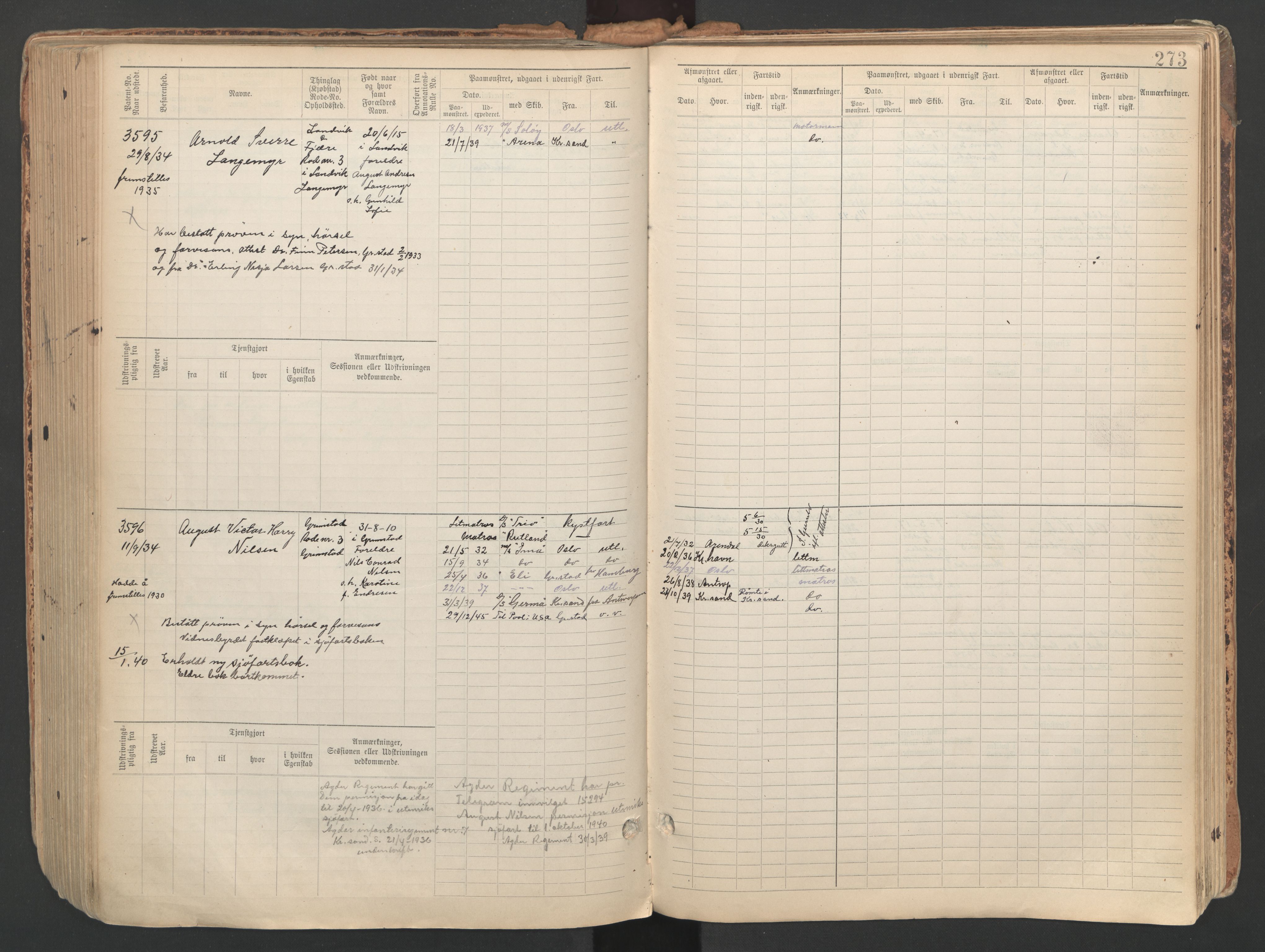 Grimstad mønstringskrets, AV/SAK-2031-0013/F/Fb/L0013: Hovedrulle A nr 3052-3814, V-26, 1900-1943, s. 295