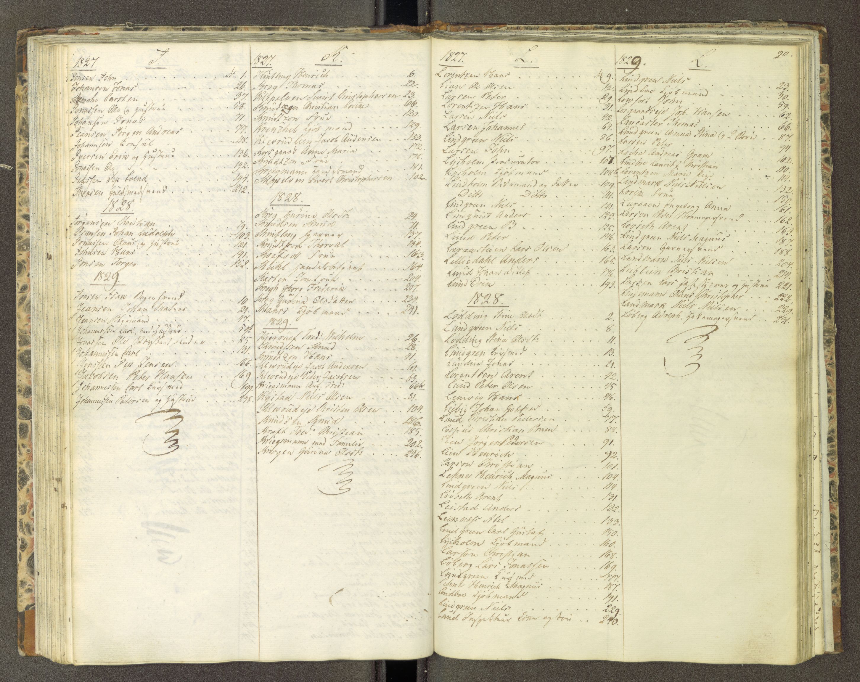 Trondheim politikammer, AV/SAT-A-1887/1/30/L0004: Passprotokoll. Første del:utstedtete pass. Andre del :innleverte/fornyede, 1827-1830, s. 89b-90a