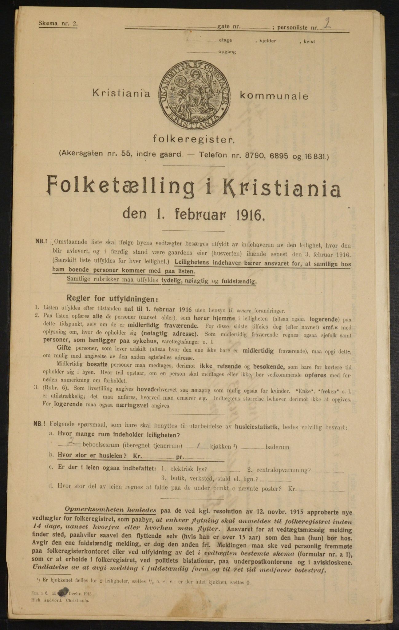 OBA, Kommunal folketelling 1.2.1916 for Kristiania, 1916, s. 22378