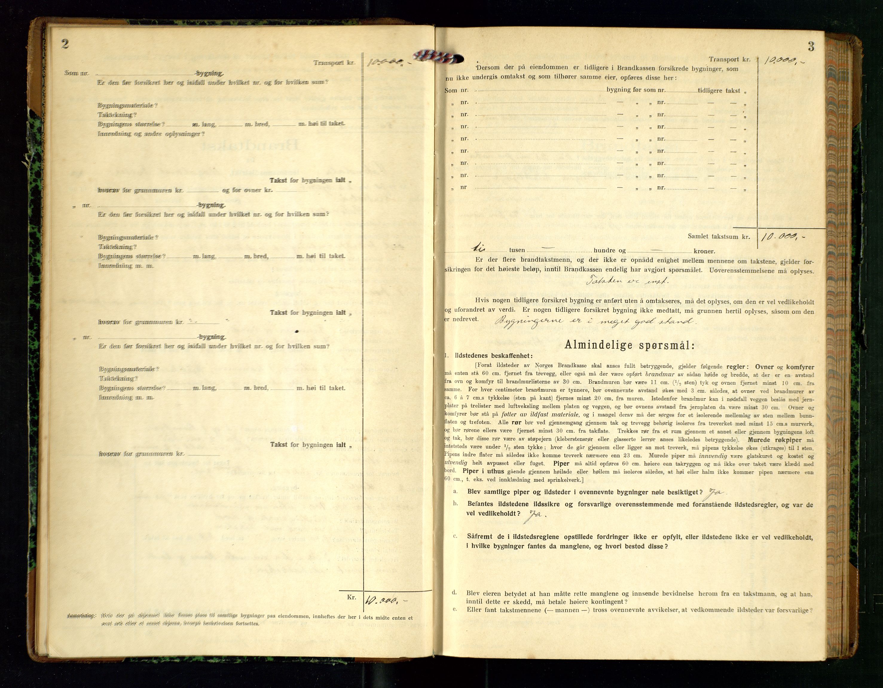 Sokndal lensmannskontor, AV/SAST-A-100417/Gob/L0005: "Brandtakst-Protokol", 1920-1924, s. 2-3