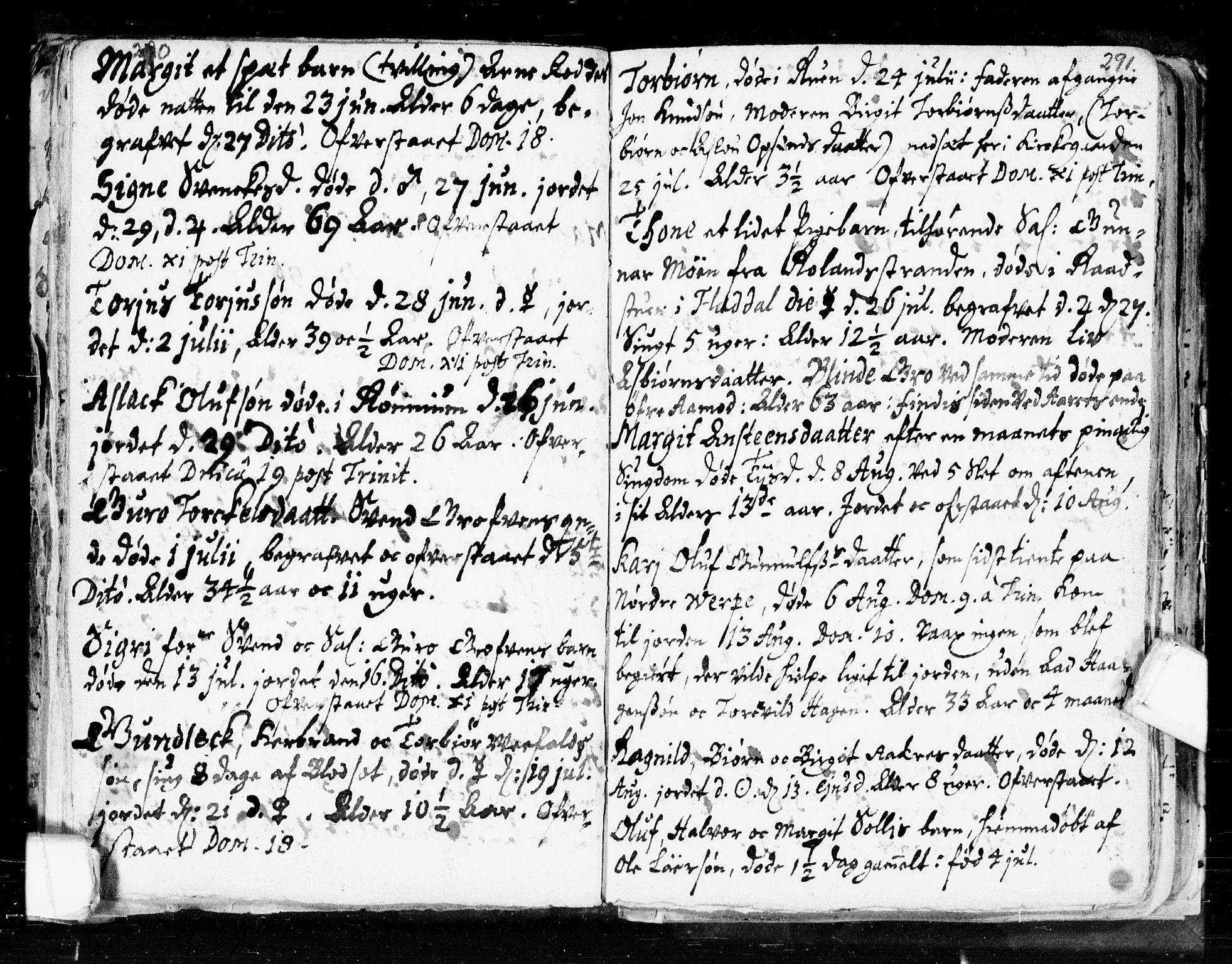 Seljord kirkebøker, SAKO/A-20/F/Fa/L0002: Ministerialbok nr. I 2, 1689-1713, s. 290-291