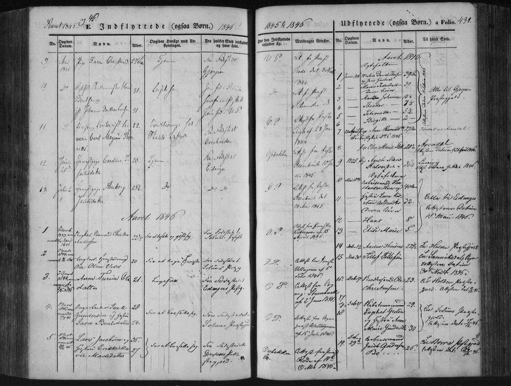 Porsgrunn kirkebøker , SAKO/A-104/F/Fa/L0006: Ministerialbok nr. 6, 1841-1857, s. 431