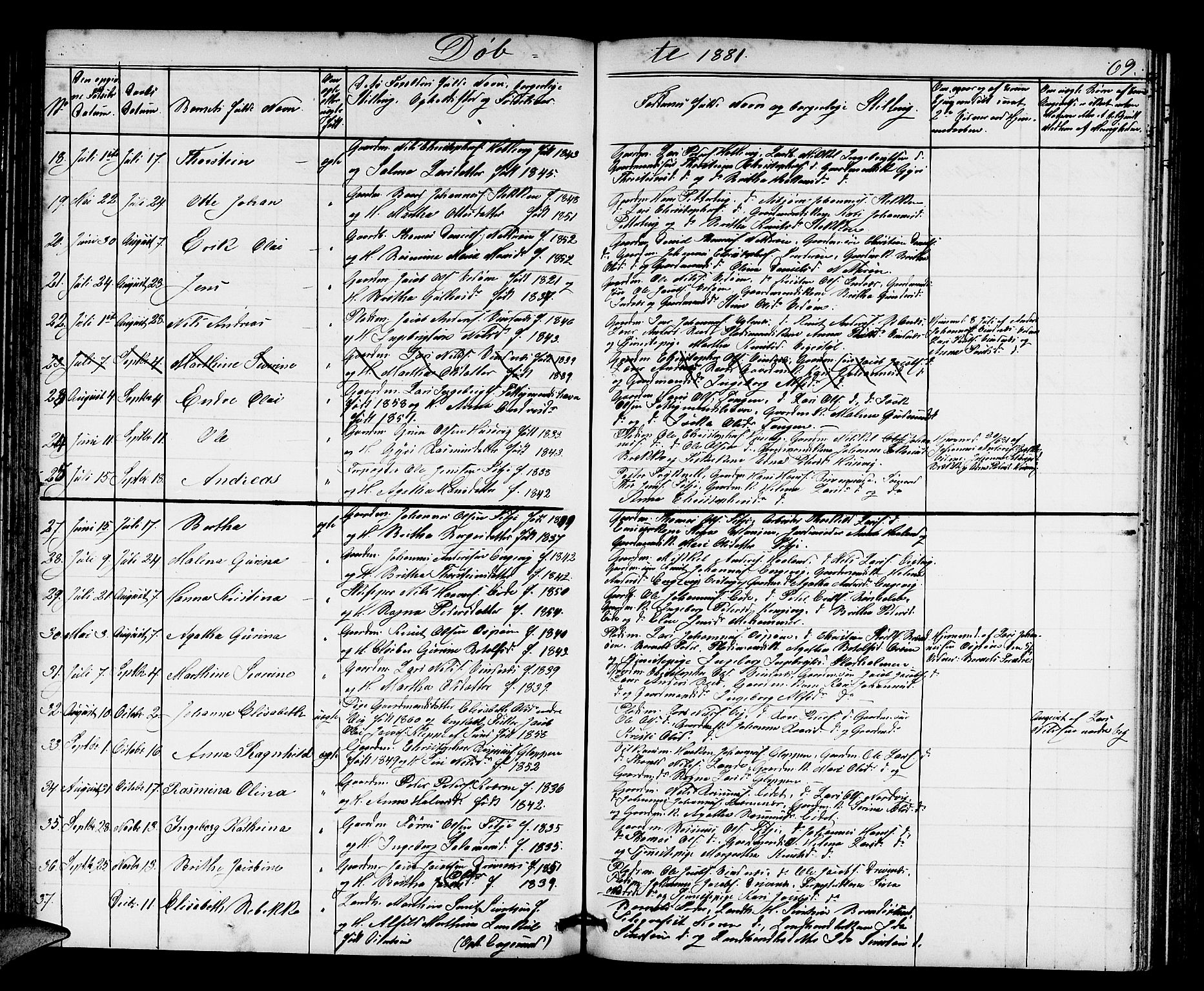 Fitjar sokneprestembete, AV/SAB-A-99926: Klokkerbok nr. A 1, 1864-1886, s. 69