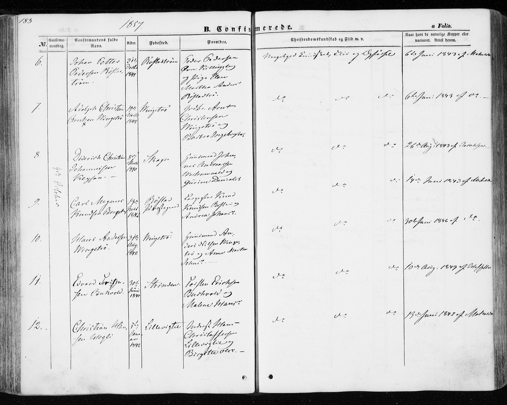 Ministerialprotokoller, klokkerbøker og fødselsregistre - Nord-Trøndelag, AV/SAT-A-1458/701/L0008: Ministerialbok nr. 701A08 /1, 1854-1863, s. 183