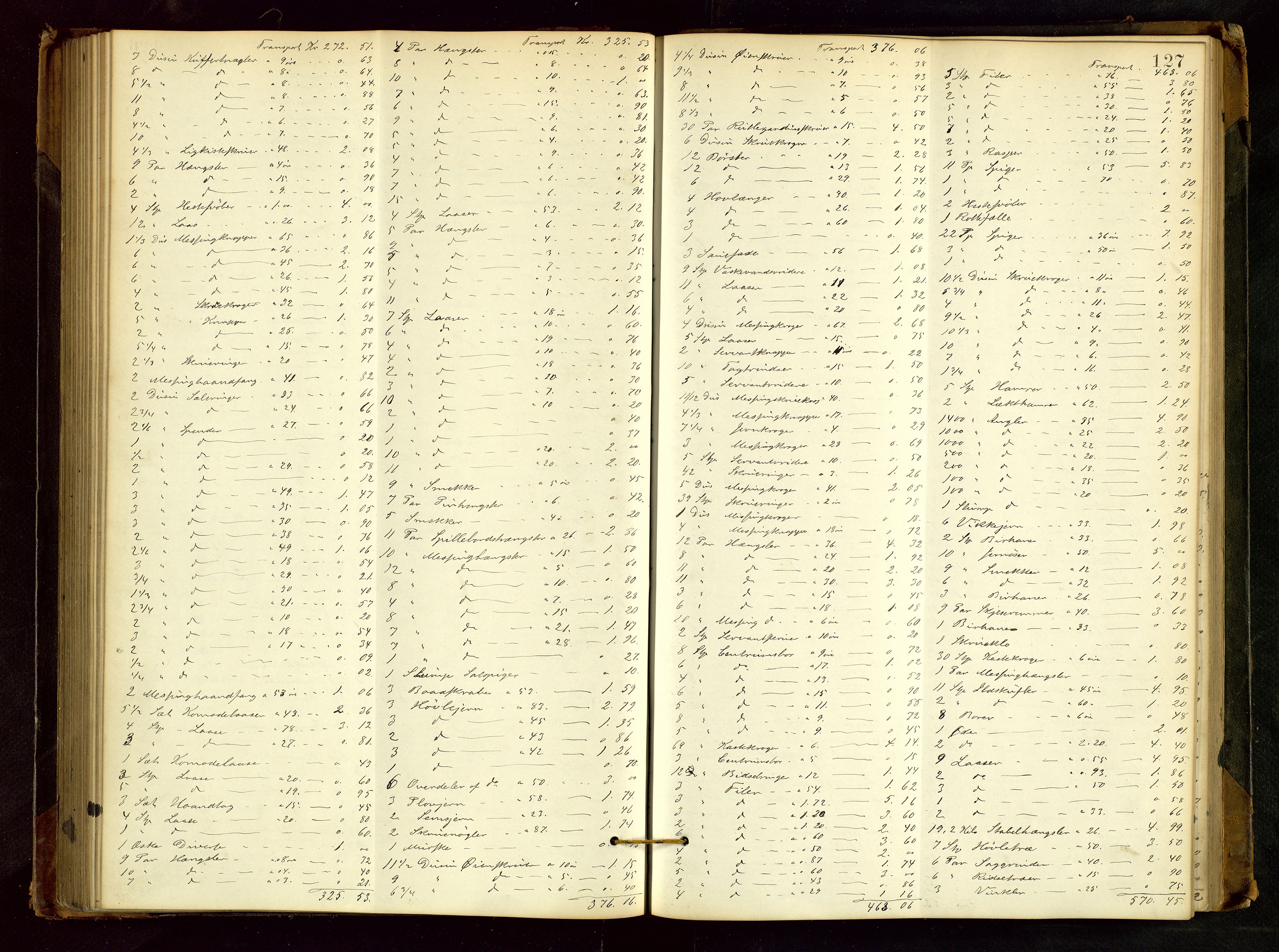 Haugesund tingrett, AV/SAST-A-101415/01/IV/IVB/L0002: Skifteregistreringsprotokoll, med register, 1879-1898, s. 126b-127a