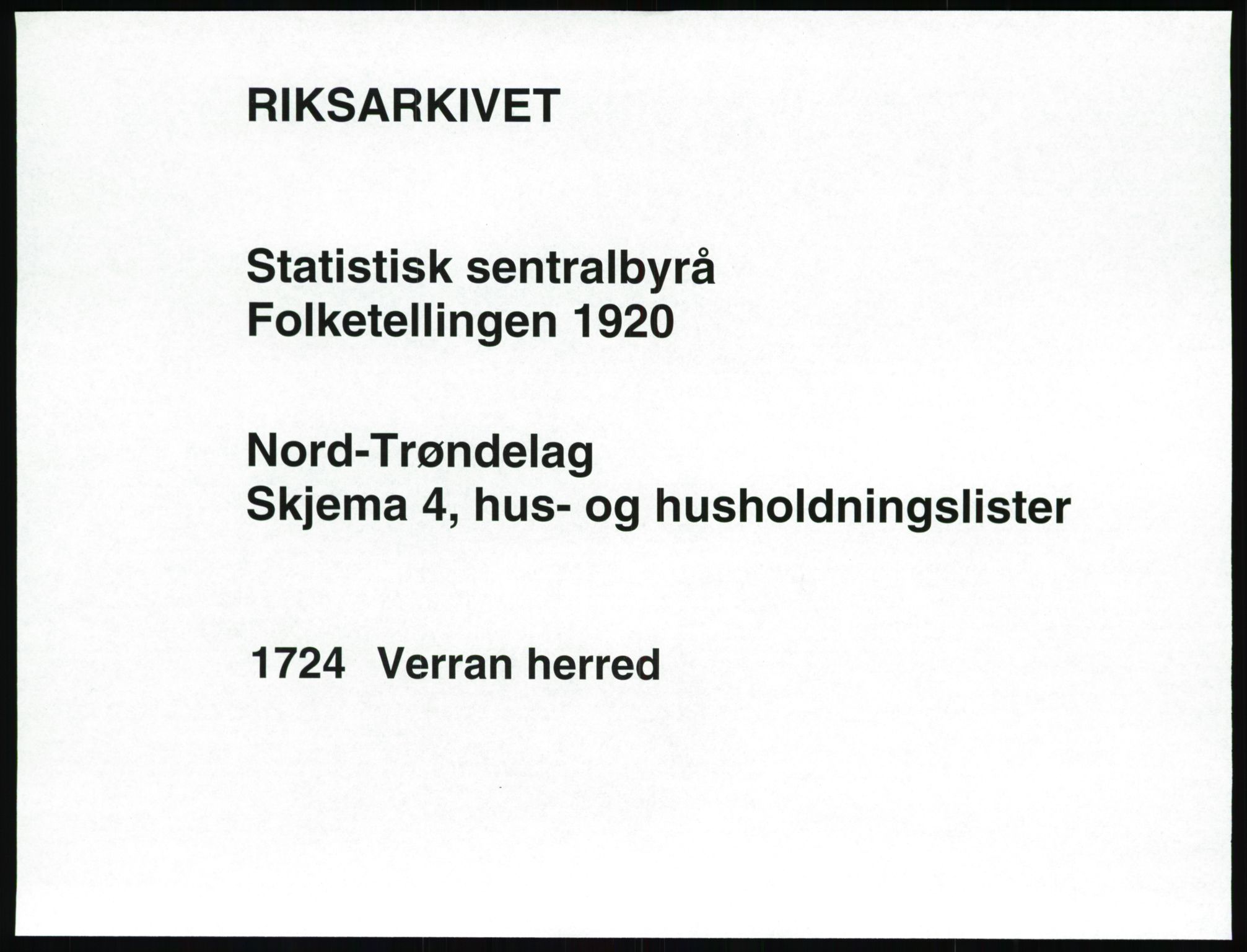 SAT, Folketelling 1920 for 1724 Verran herred, 1920, s. 36