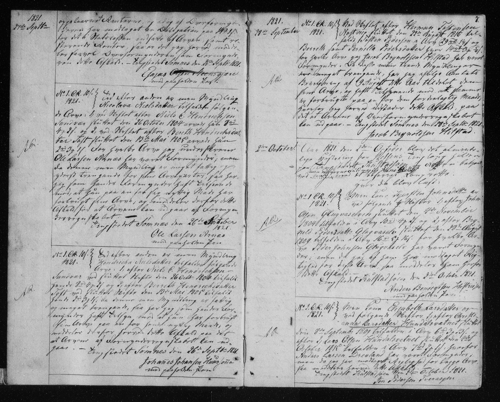 Helgeland sorenskriveri, SAT/A-0004/2/2C/L0008: Pantebok nr. 7, 1821-1832, s. 7