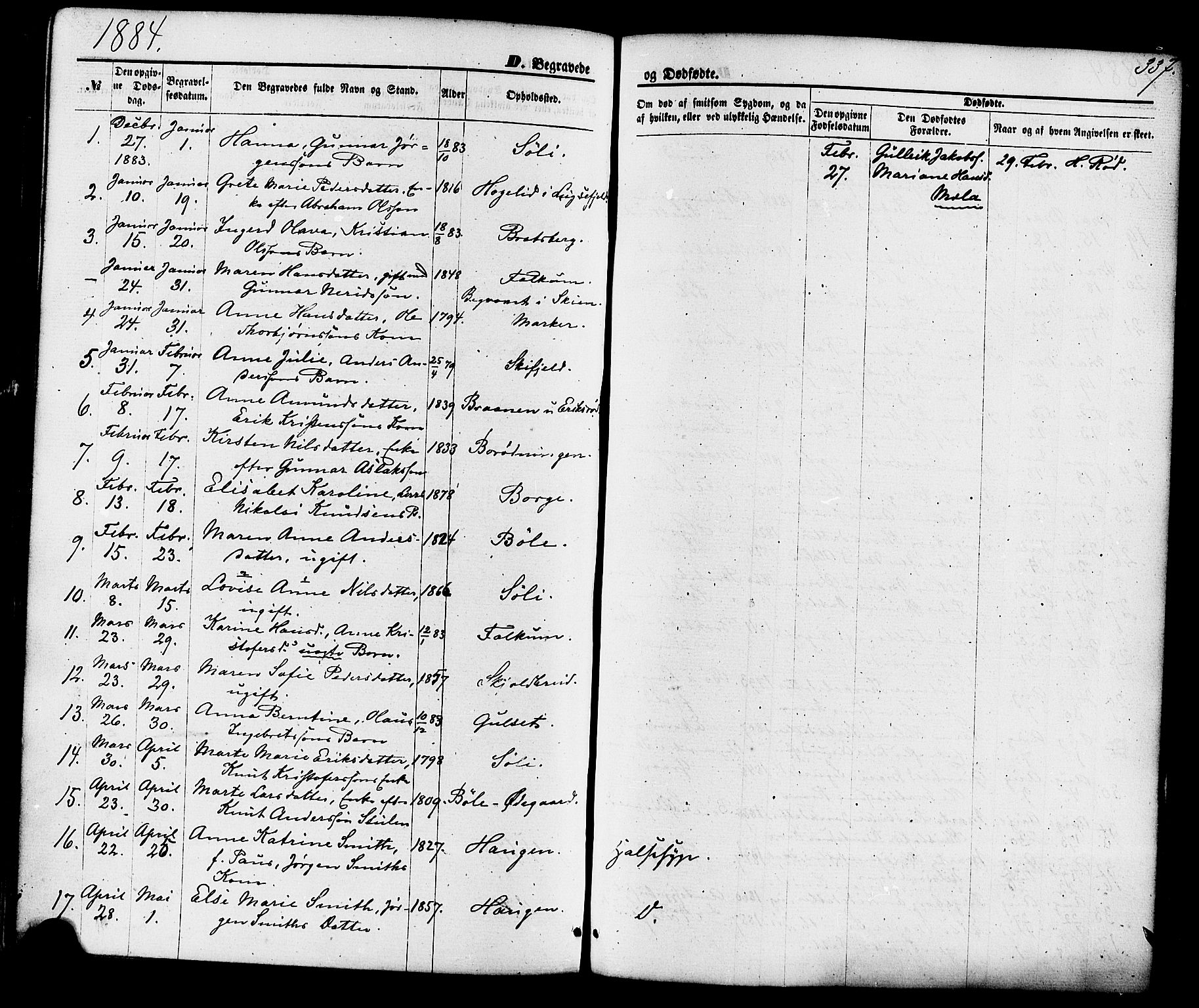 Gjerpen kirkebøker, AV/SAKO-A-265/F/Fa/L0009: Ministerialbok nr. I 9, 1872-1885, s. 337