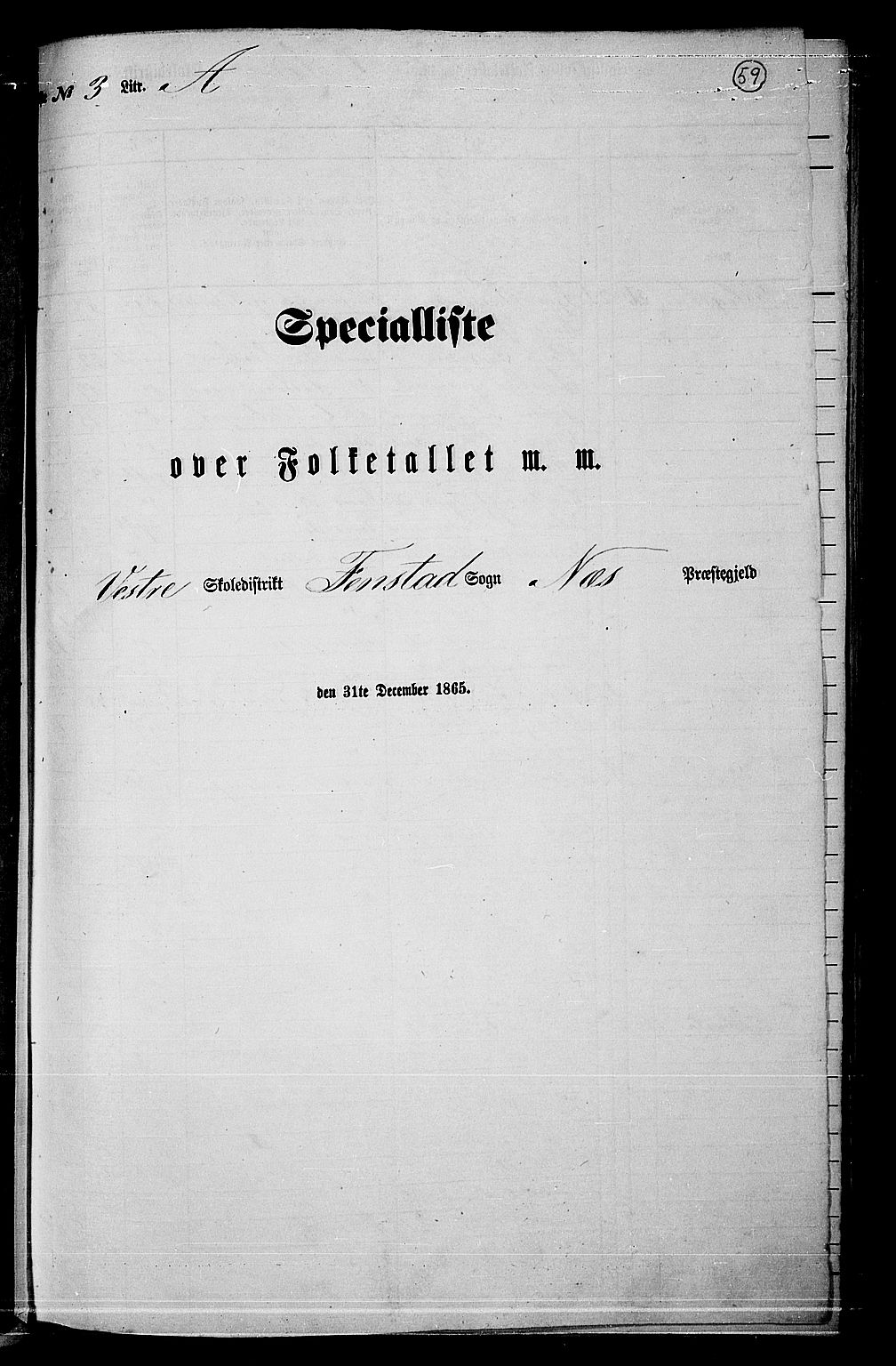 RA, Folketelling 1865 for 0236P Nes prestegjeld, 1865, s. 52