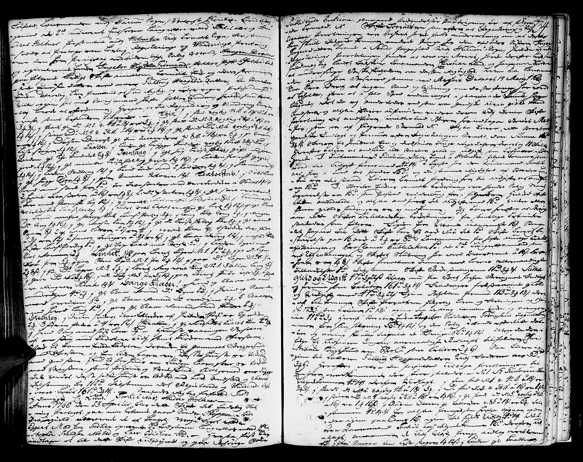 Lier, Røyken og Hurum sorenskriveri, AV/SAKO-A-89/H/Hc/L0004: Skifteprotokoll, 1745-1761, s. 733b-734a