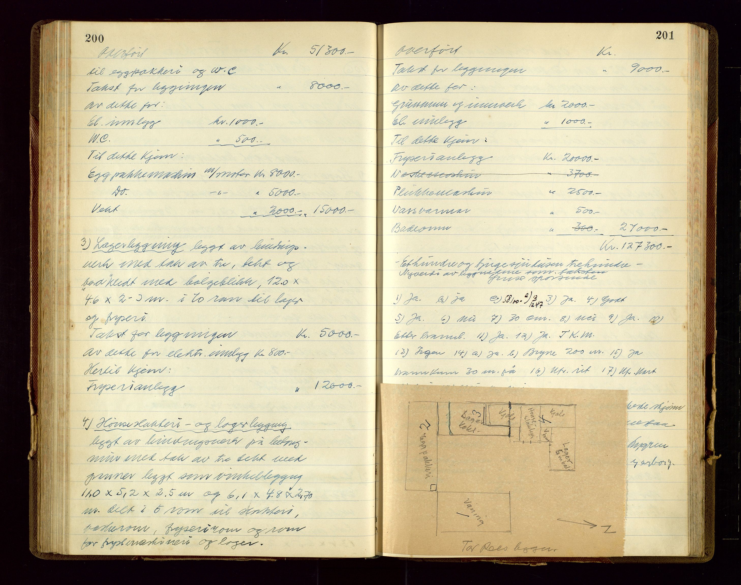 Time lensmannskontor, SAST/A-100420/Goa/L0007: "Branntakstprotokoll", 1952-1953, s. 200-201