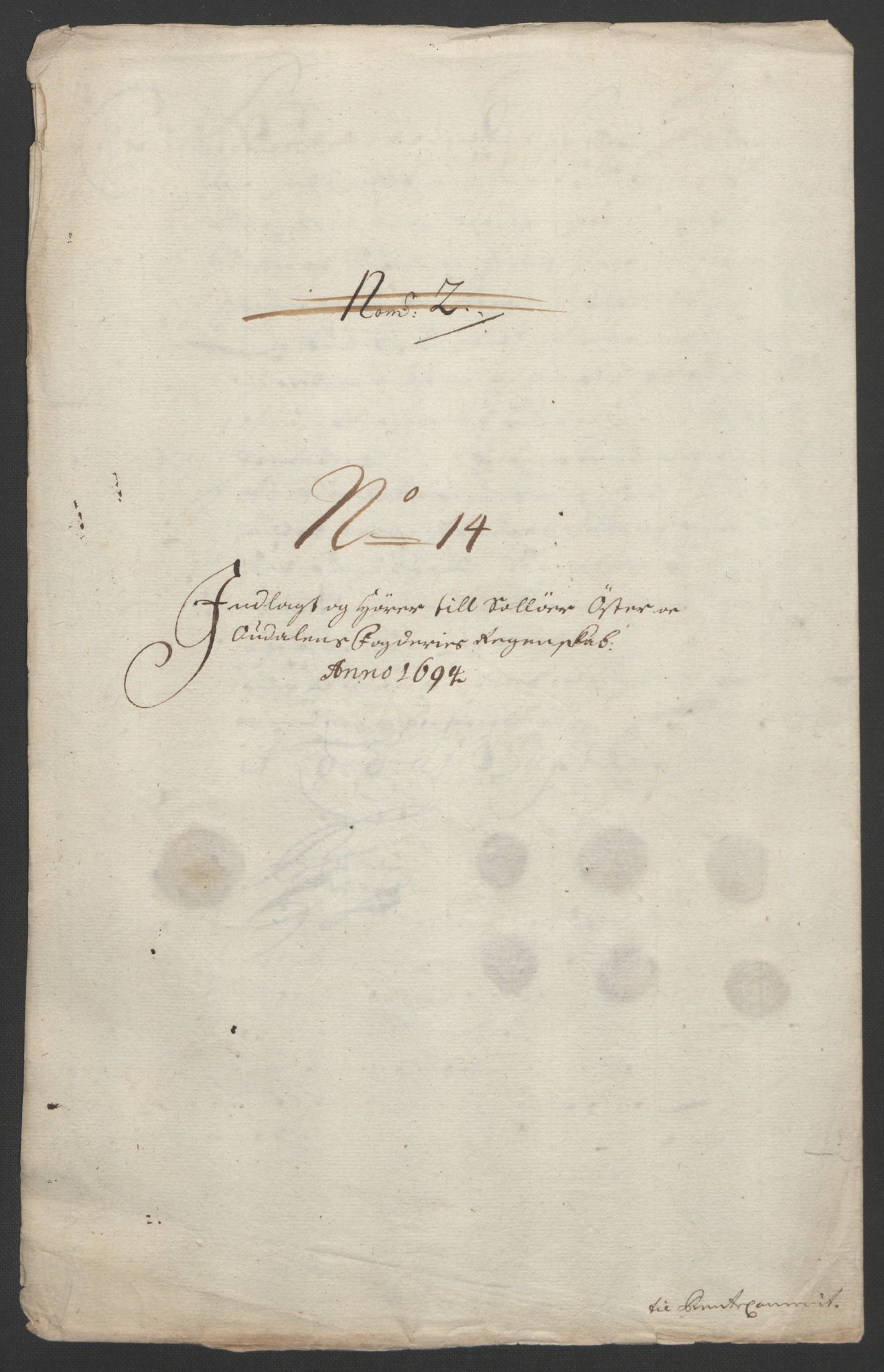 Rentekammeret inntil 1814, Reviderte regnskaper, Fogderegnskap, RA/EA-4092/R13/L0832: Fogderegnskap Solør, Odal og Østerdal, 1694, s. 245