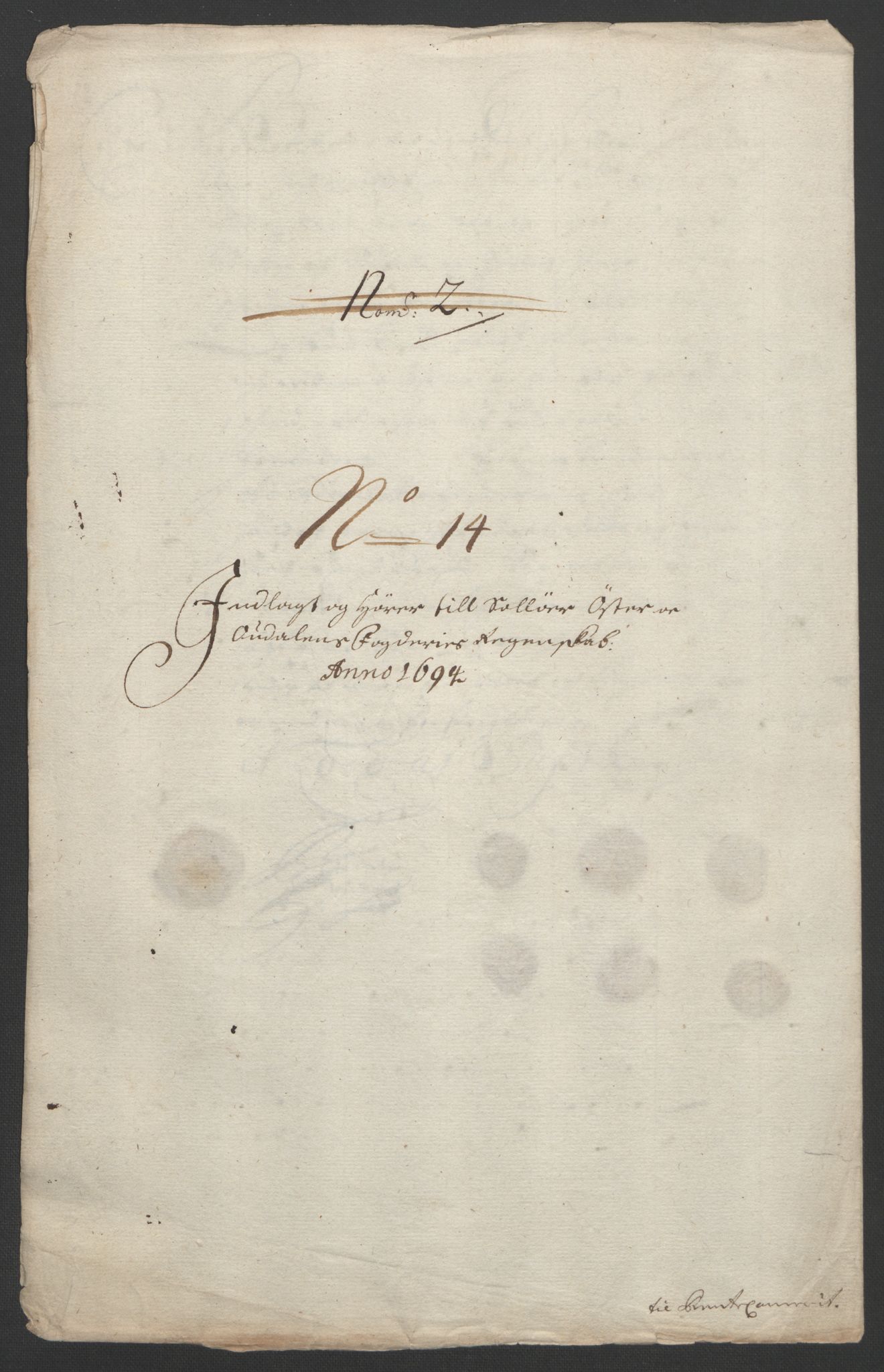 Rentekammeret inntil 1814, Reviderte regnskaper, Fogderegnskap, AV/RA-EA-4092/R13/L0832: Fogderegnskap Solør, Odal og Østerdal, 1694, s. 245