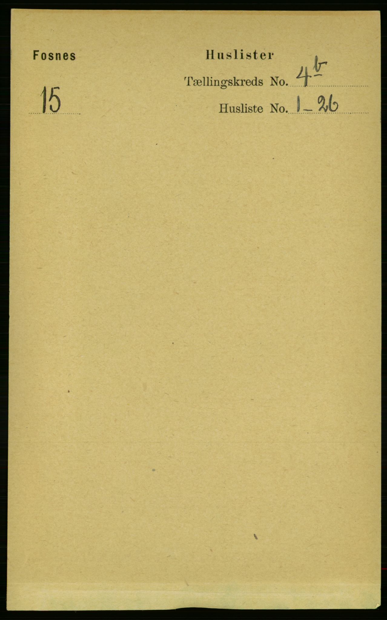 RA, Folketelling 1891 for 1748 Fosnes herred, 1891, s. 1680