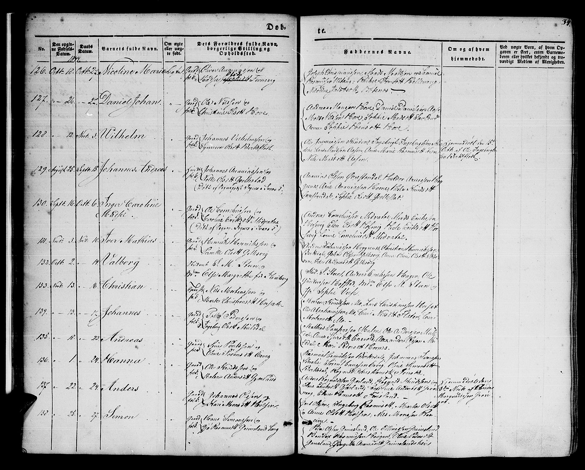 Førde sokneprestembete, AV/SAB-A-79901/H/Haa/Haaa/L0007: Ministerialbok nr. A 7, 1843-1860, s. 34