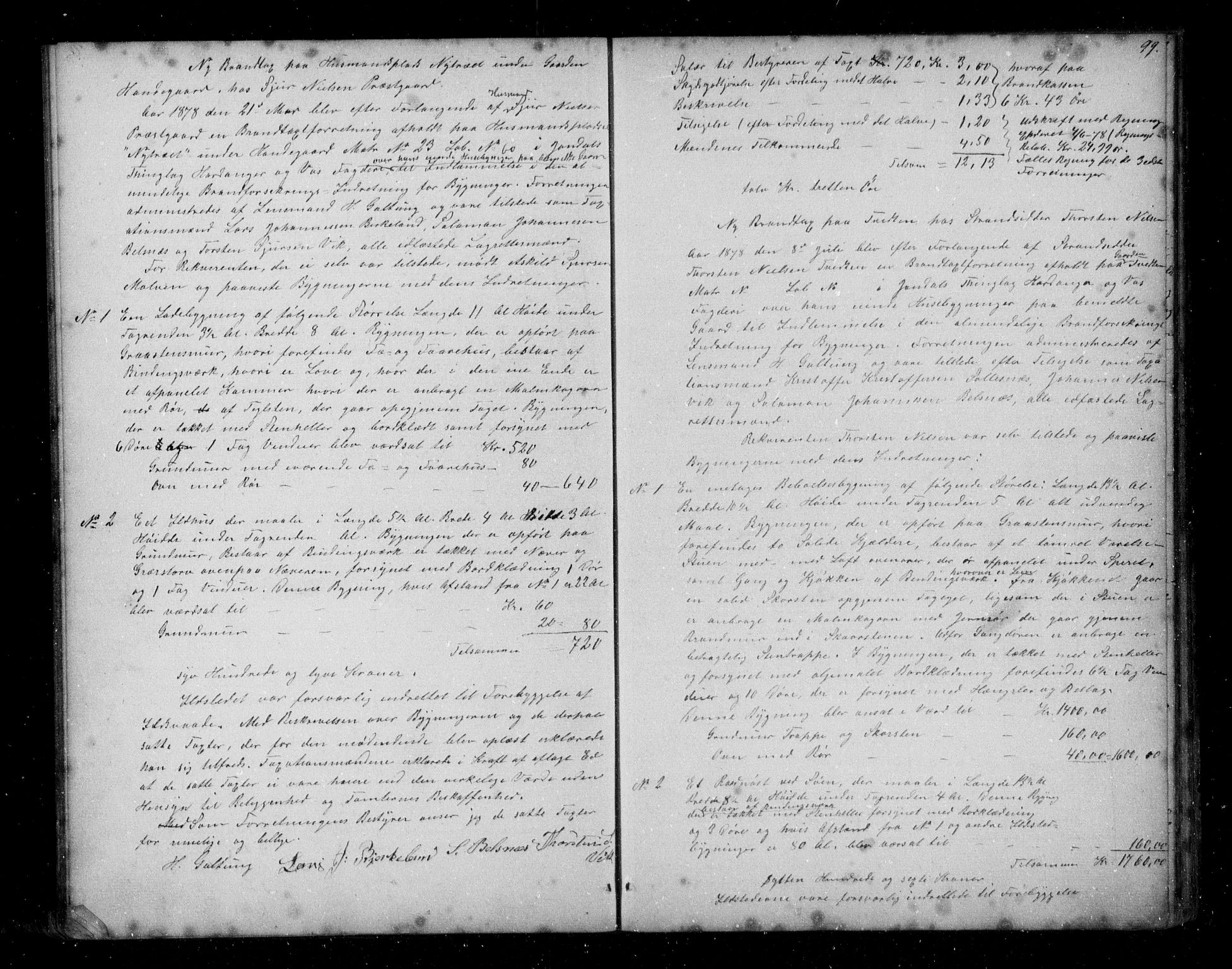 Lensmannen i Jondal, SAB/A-33101/0012/L0001: Branntakstprotokoll, 1846-1885, s. 98b-99a