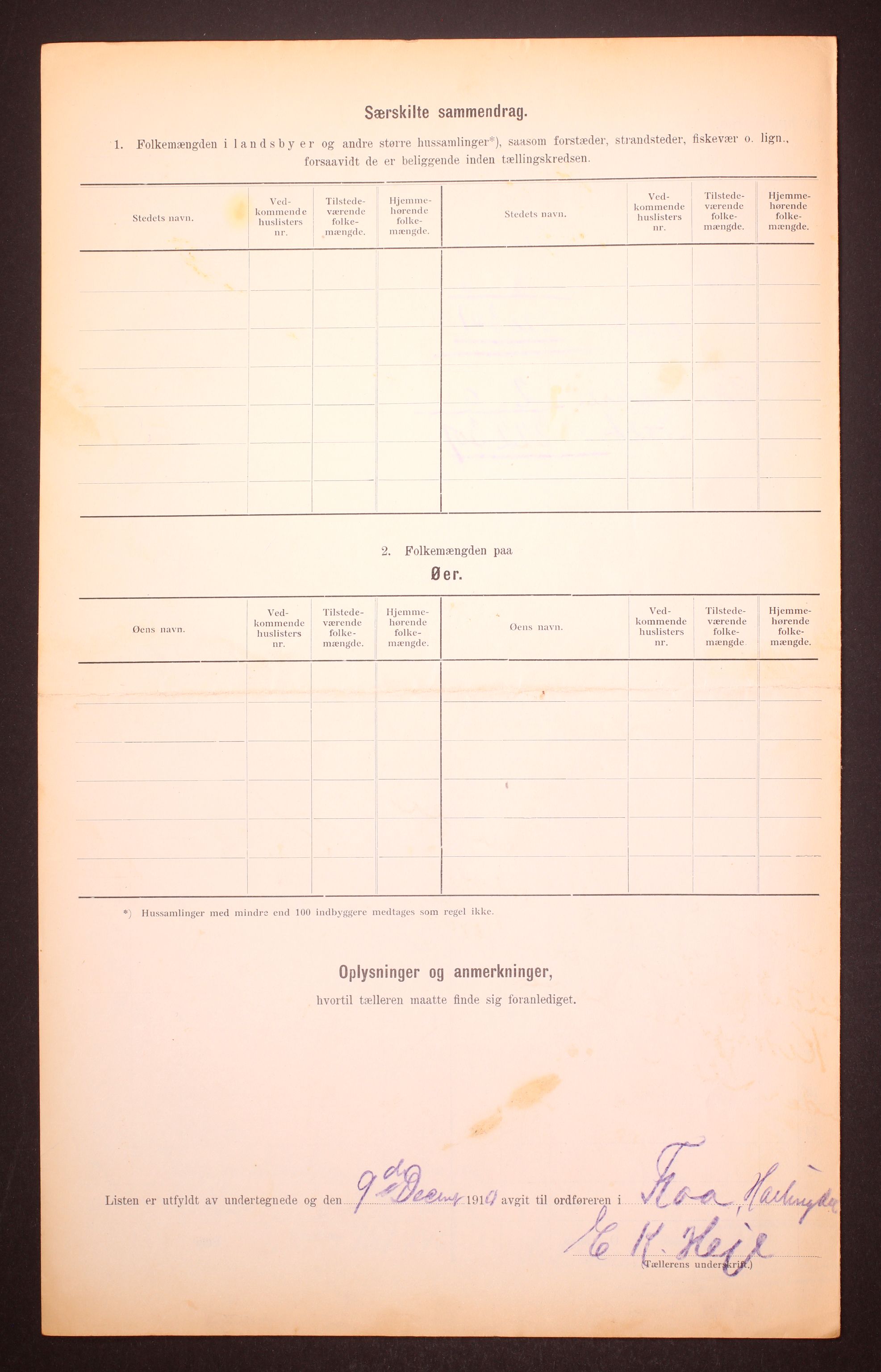 RA, Folketelling 1910 for 0615 Flå herred, 1910, s. 6