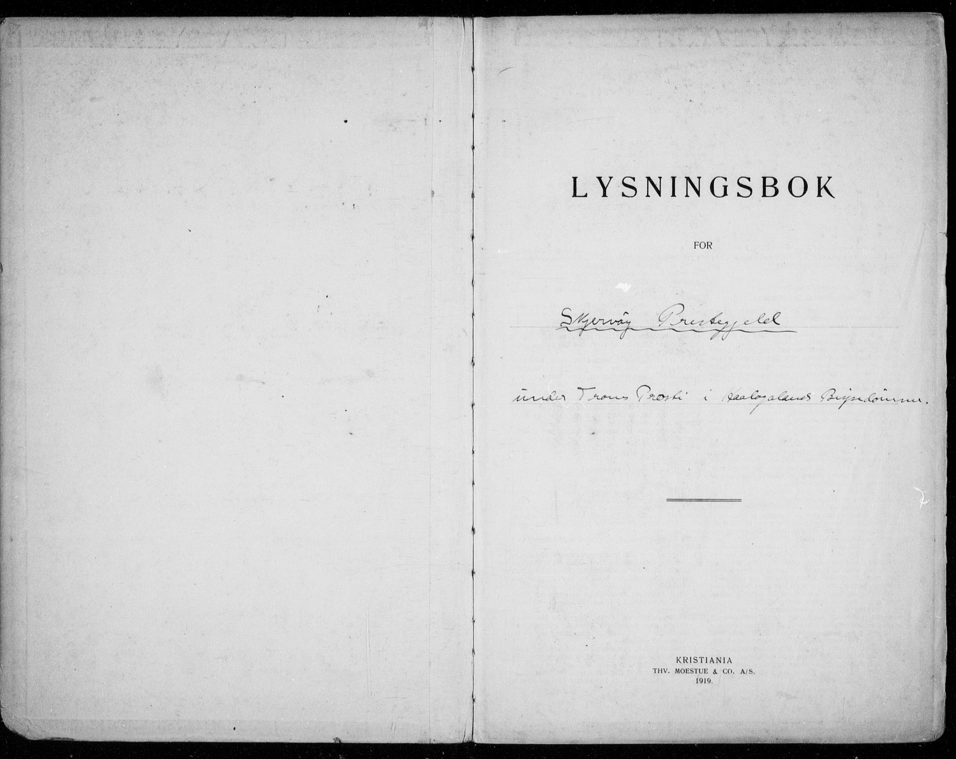 Skjervøy sokneprestkontor, SATØ/S-1300/I/Ib/L0063: Lysningsprotokoll nr. 63, 1919-1940