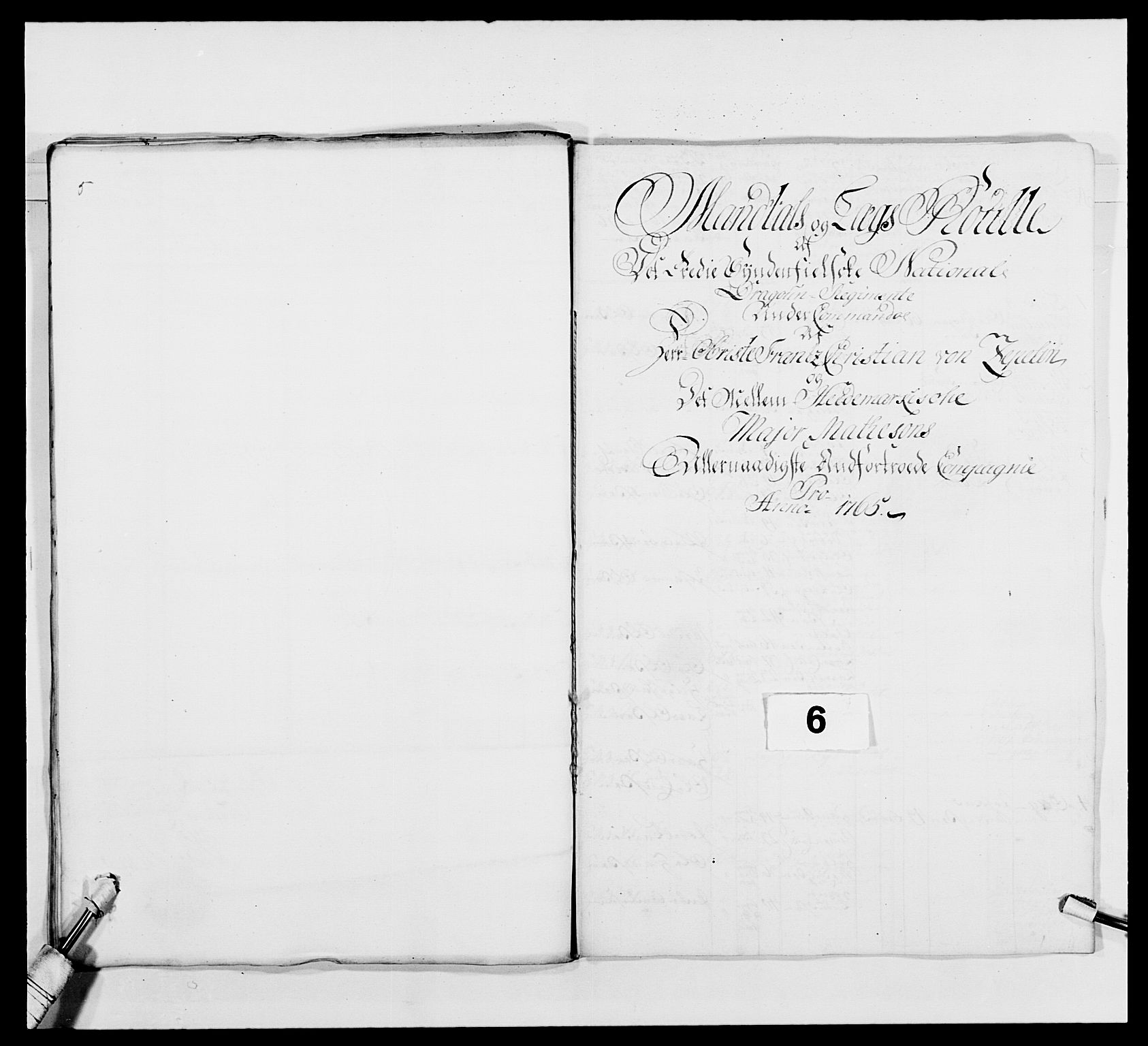 Kommanderende general (KG I) med Det norske krigsdirektorium, AV/RA-EA-5419/E/Ea/L0480: 3. Sønnafjelske dragonregiment, 1765-1767, s. 104