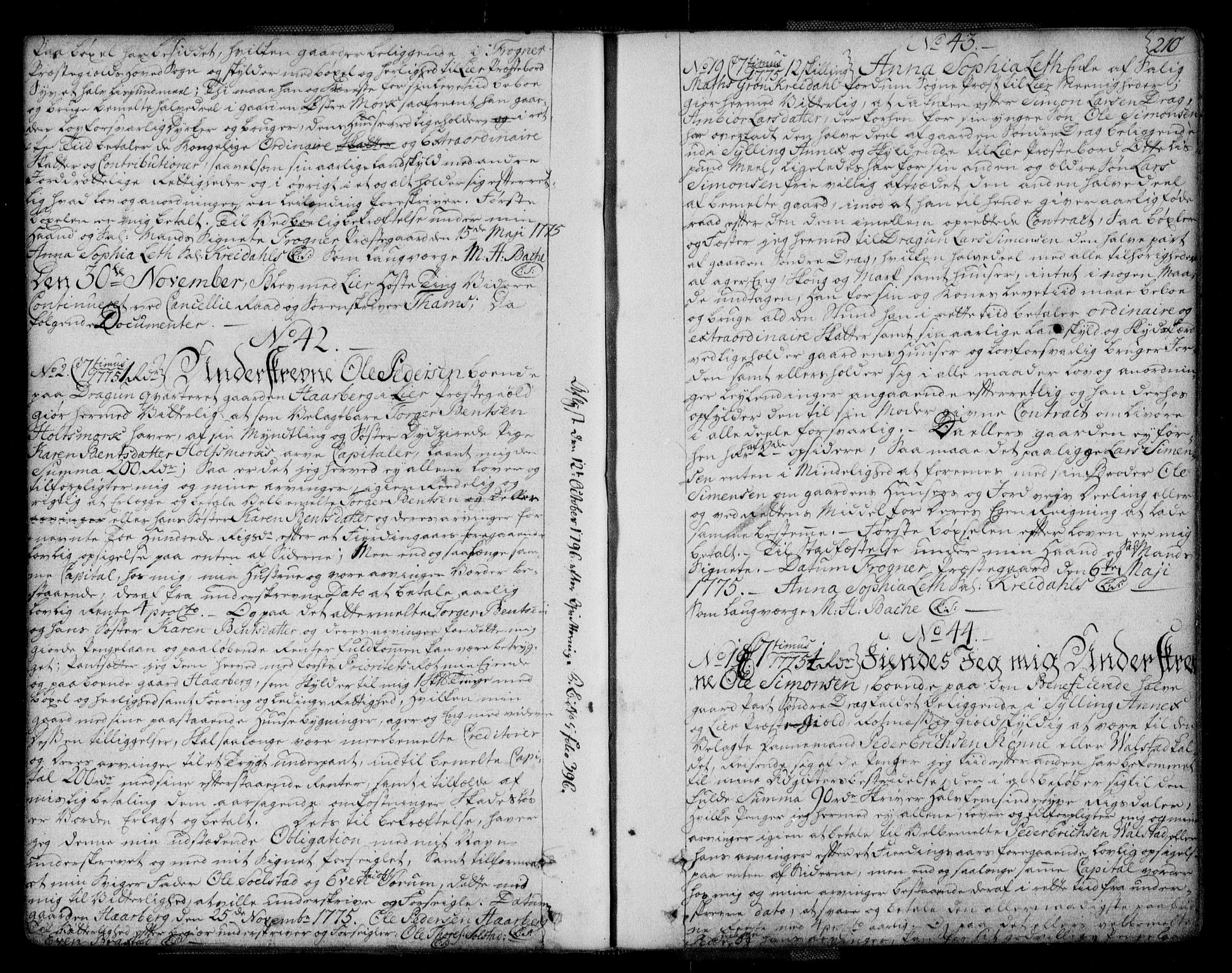 Lier, Røyken og Hurum sorenskriveri, SAKO/A-89/G/Ga/Gaa/L0004a: Pantebok nr. IVa, 1771-1779, s. 210