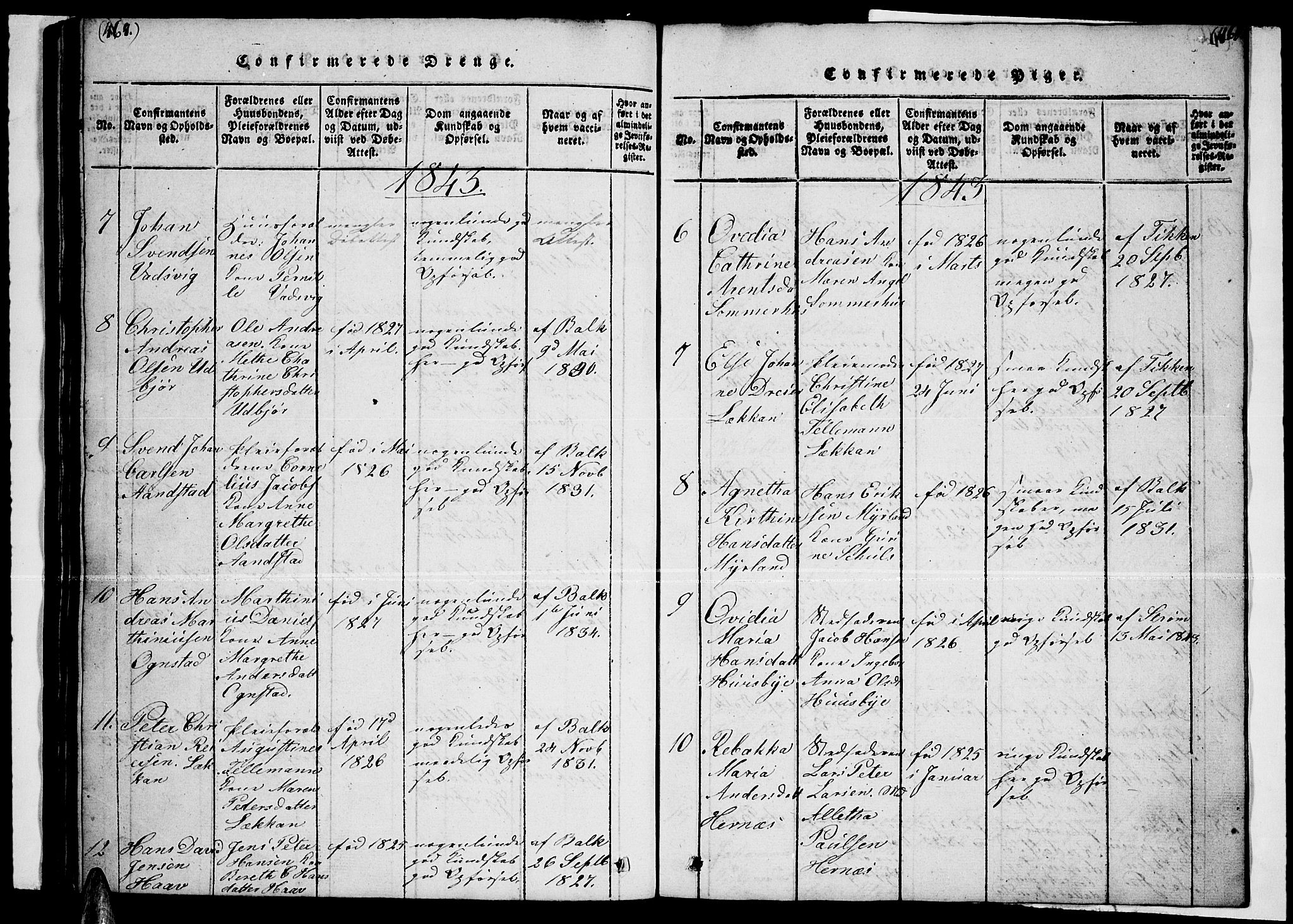 Ministerialprotokoller, klokkerbøker og fødselsregistre - Nordland, AV/SAT-A-1459/888/L1263: Klokkerbok nr. 888C02 /1, 1820-1850, s. 464-465