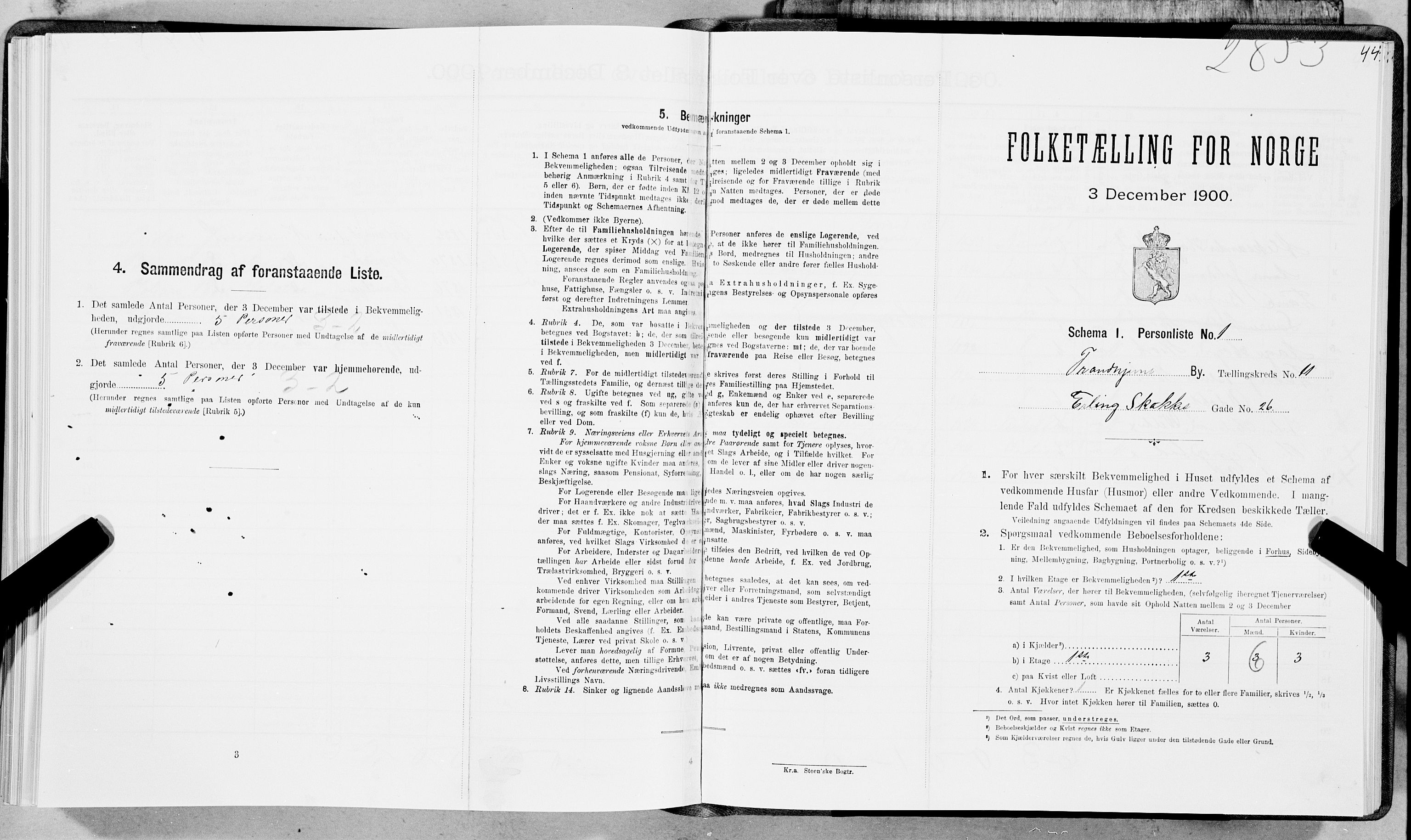 SAT, Folketelling 1900 for 1601 Trondheim kjøpstad, 1900, s. 1933