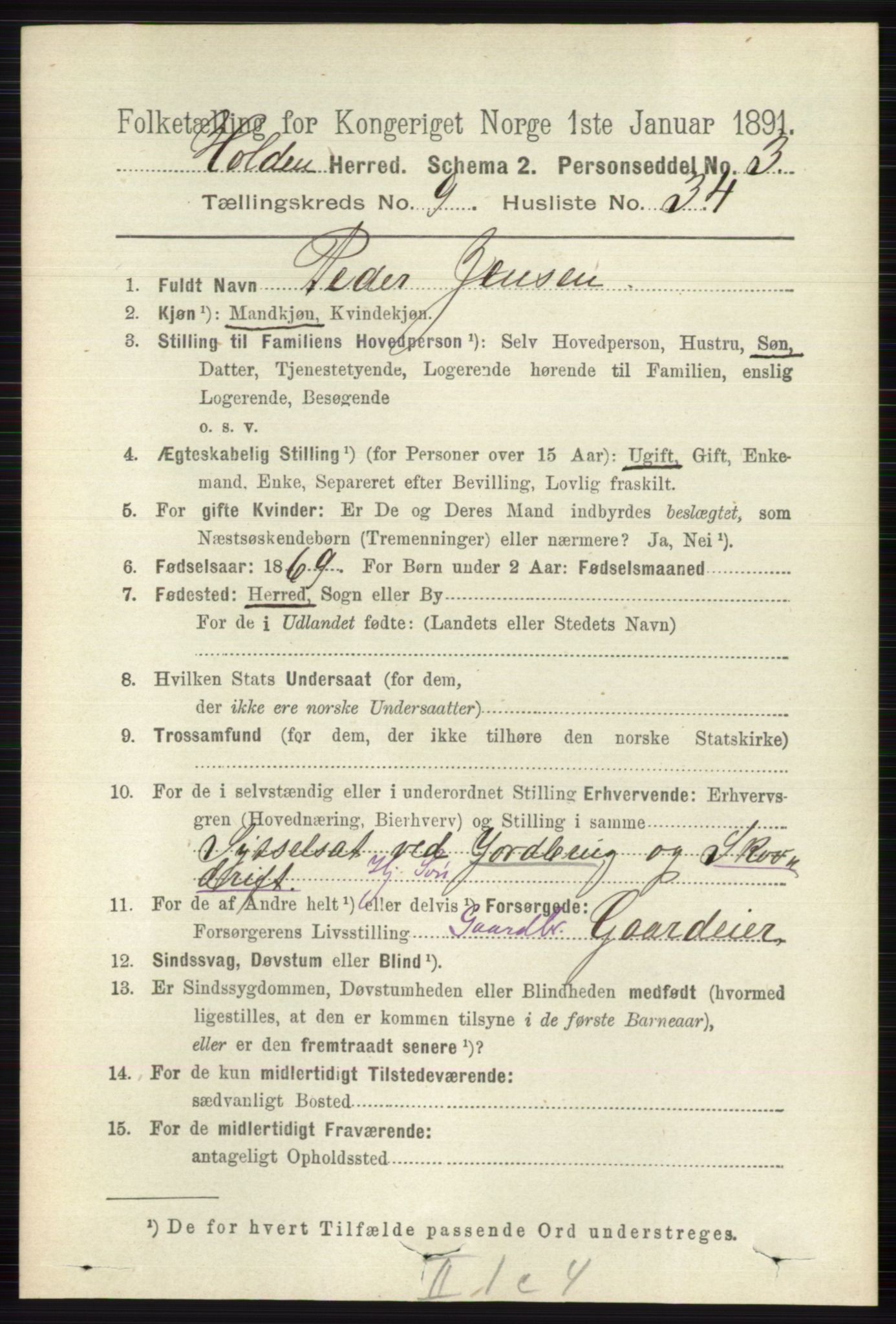 RA, Folketelling 1891 for 0819 Holla herred, 1891, s. 4256