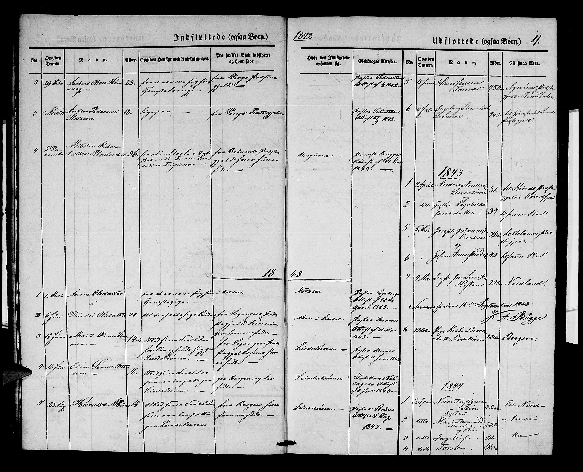 Lærdal sokneprestembete, AV/SAB-A-81201: Ministerialbok nr. A 10, 1837-1851, s. 4