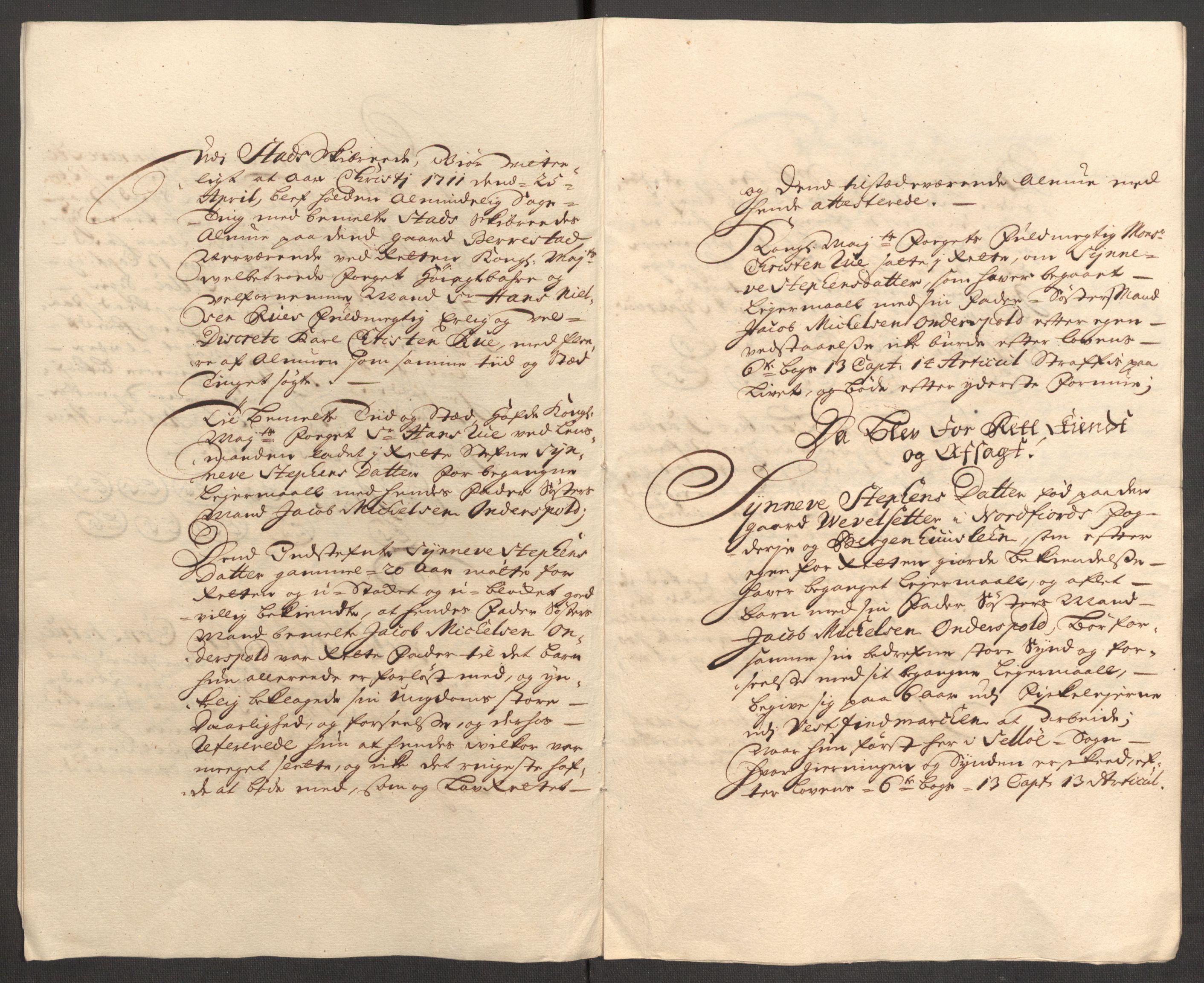 Rentekammeret inntil 1814, Reviderte regnskaper, Fogderegnskap, AV/RA-EA-4092/R53/L3433: Fogderegnskap Sunn- og Nordfjord, 1710-1711, s. 482