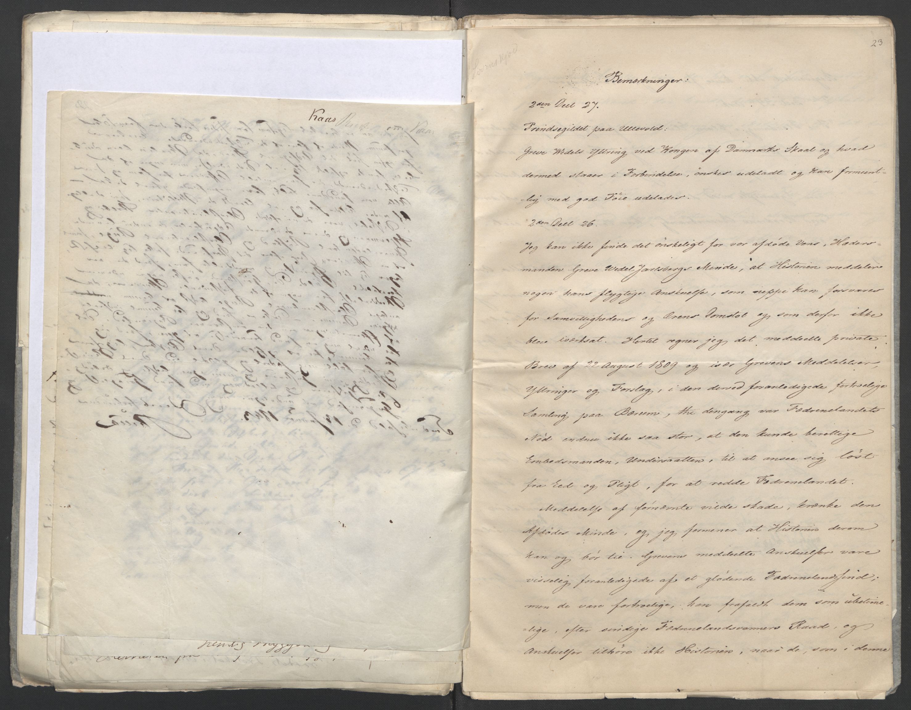 Faye, Andreas, AV/RA-PA-0015/F/Fh/L0028/0003: -- / Optegnelser ang. begivenhedene 1807-1814 af Thulstrup, L. Stoud Platou, C. St. Platou, G. Sverdrup, Løvenskiold m.fl. (afg. i samme anledning), s. 25