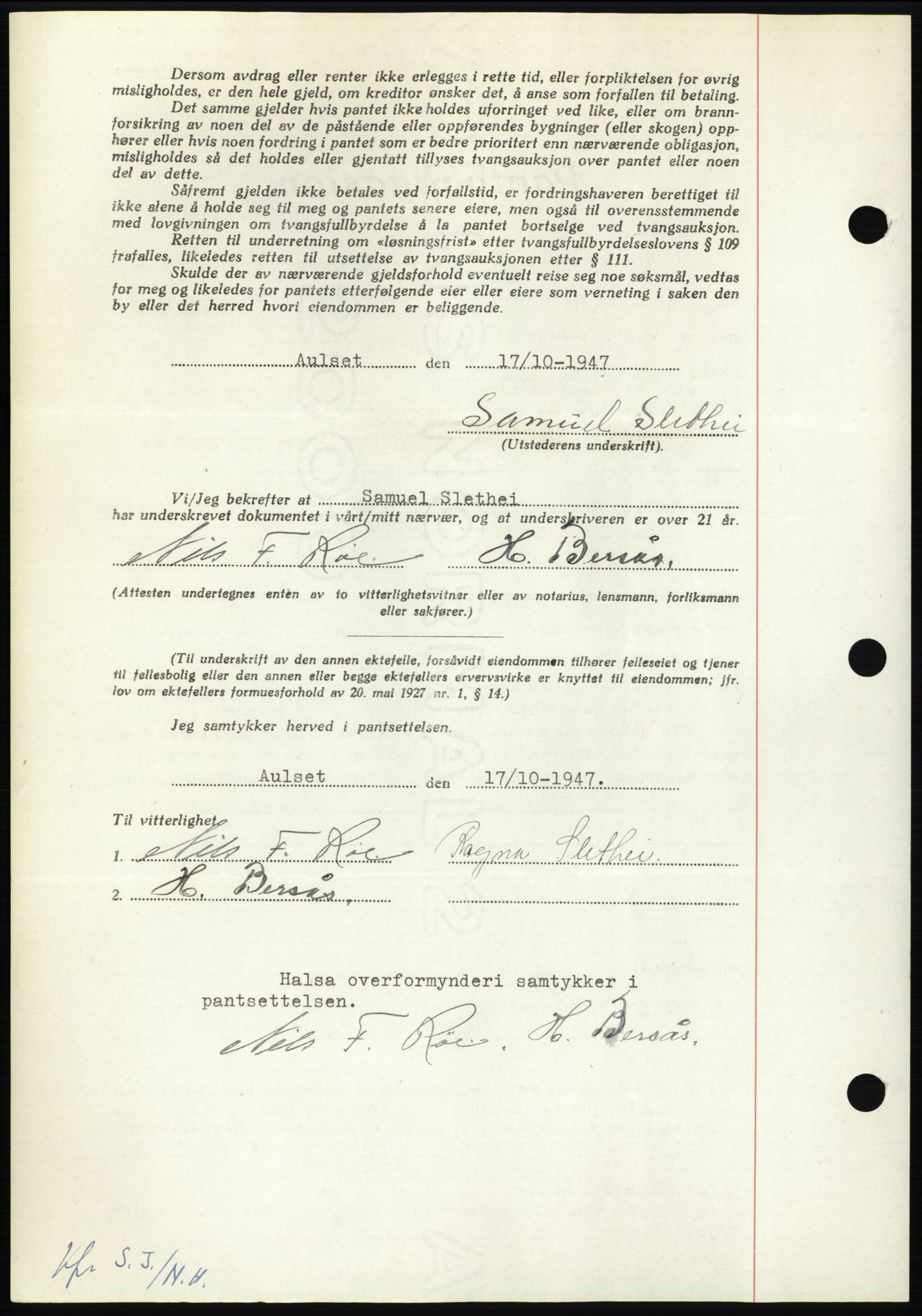 Nordmøre sorenskriveri, AV/SAT-A-4132/1/2/2Ca: Pantebok nr. B98, 1948-1948, Dagboknr: 453/1948