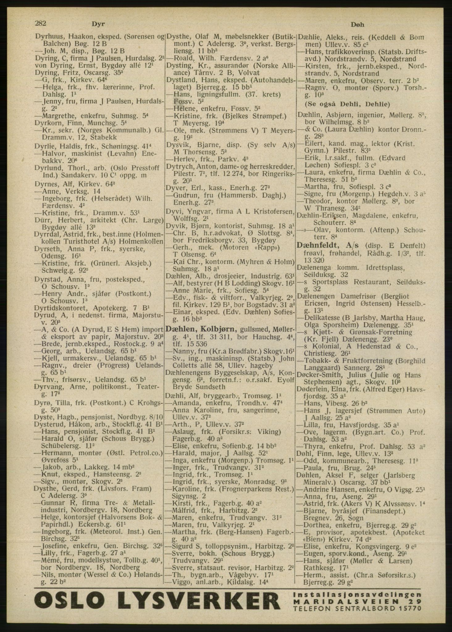 Kristiania/Oslo adressebok, PUBL/-, 1946, s. 282