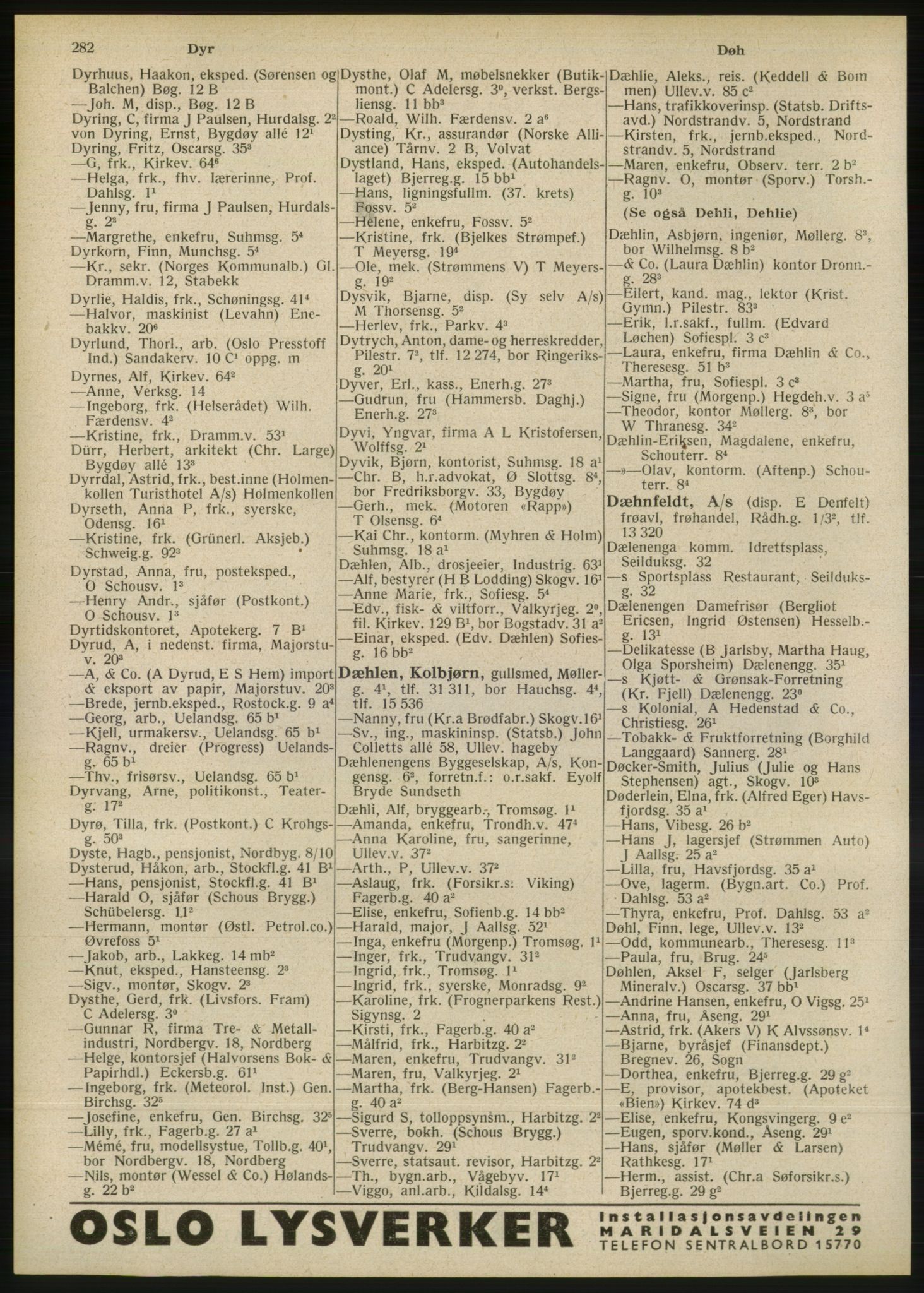 Kristiania/Oslo adressebok, PUBL/-, 1946, s. 282