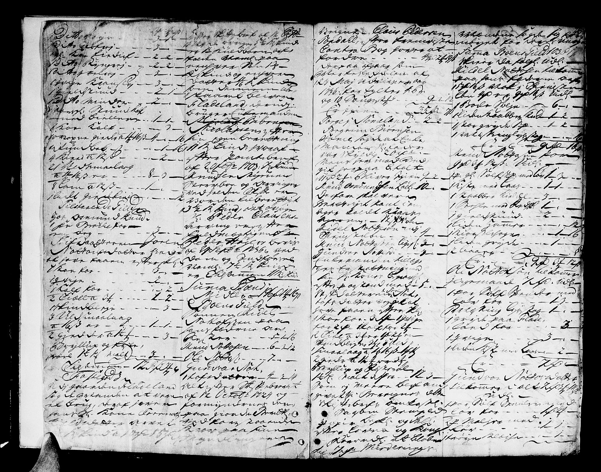 Setesdal sorenskriveri, AV/SAK-1221-0011/H/Hc/L0005: Skifteprotokoll nr 5 med register, 1736-1744, s. 25b-26a